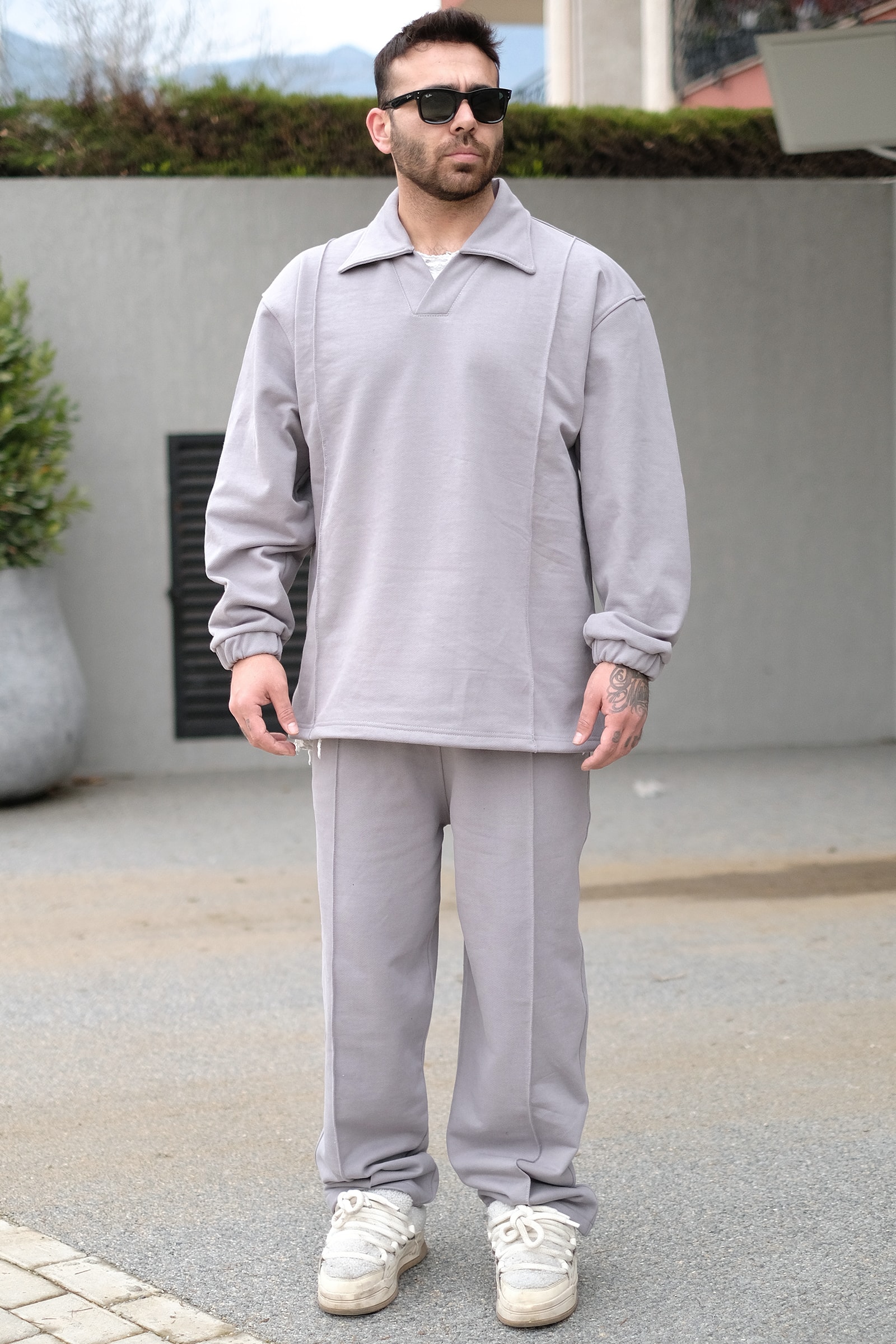 808 Fitil Detay Özel Tasarım Oversize Baggy Eşofman Altı