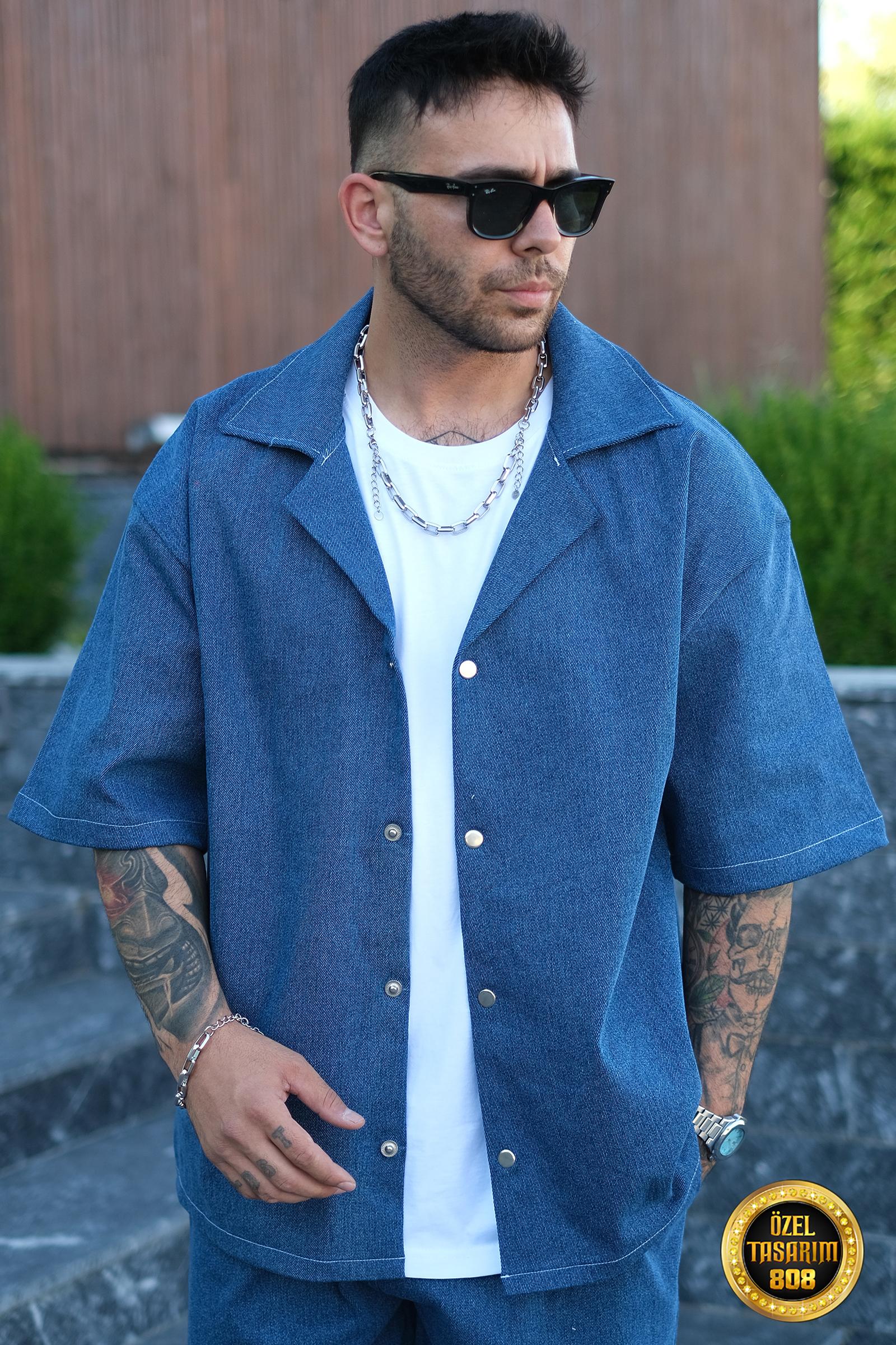 808 Oversize Basic Tok Kot Gömlek