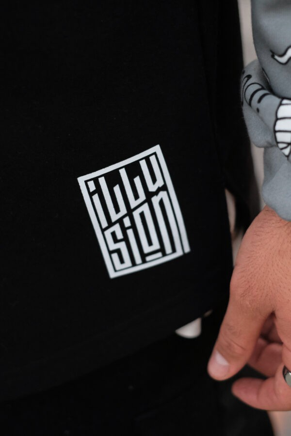 808 Raglan Mumya Desen Kol Baskılı Oversize Sweatshirt