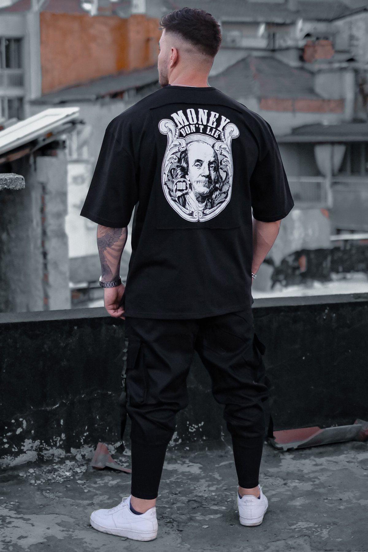 808 Money Don't Lie Baskılı Oversize Tişört