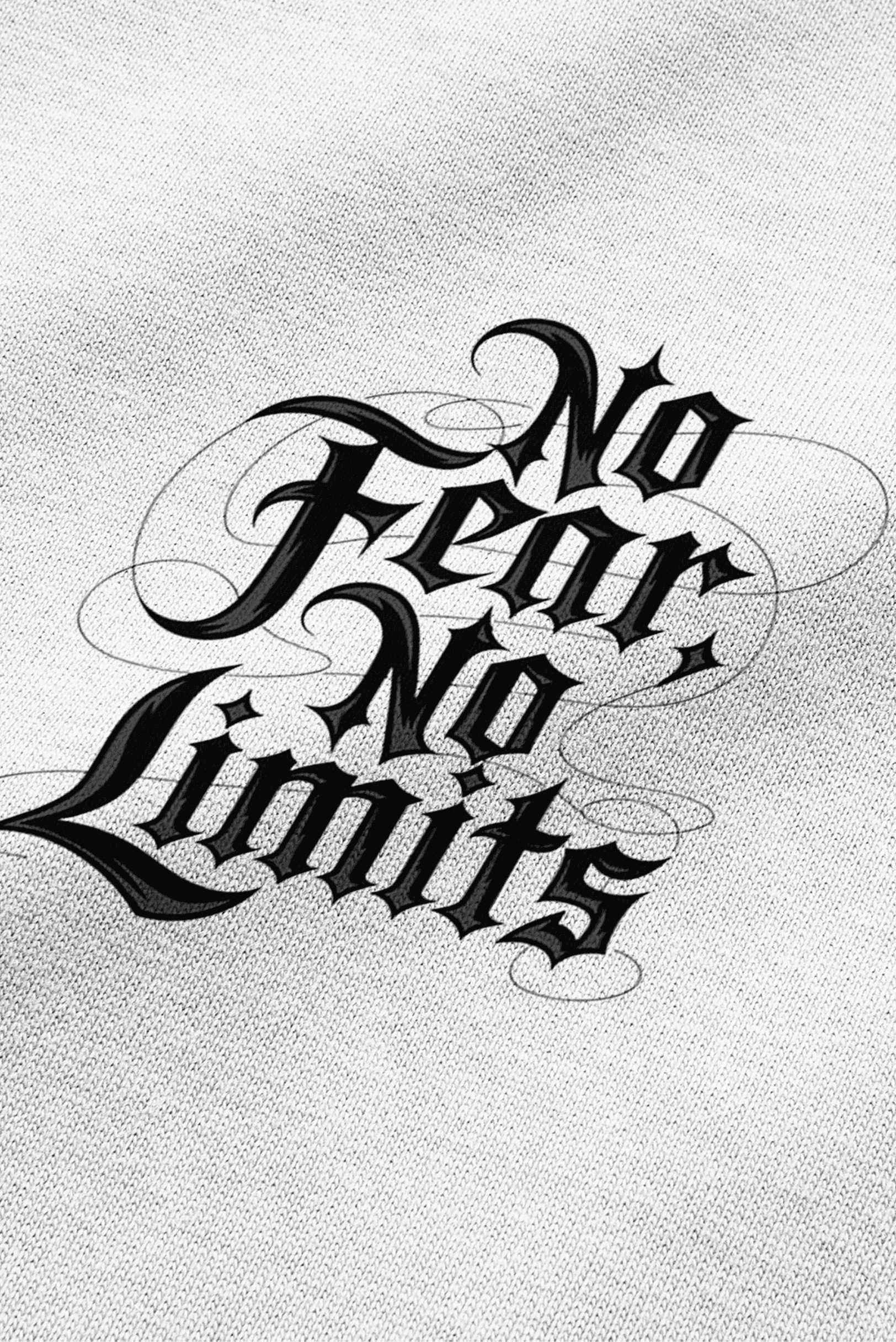 808 No Fear Baskılı Oversize Tişört