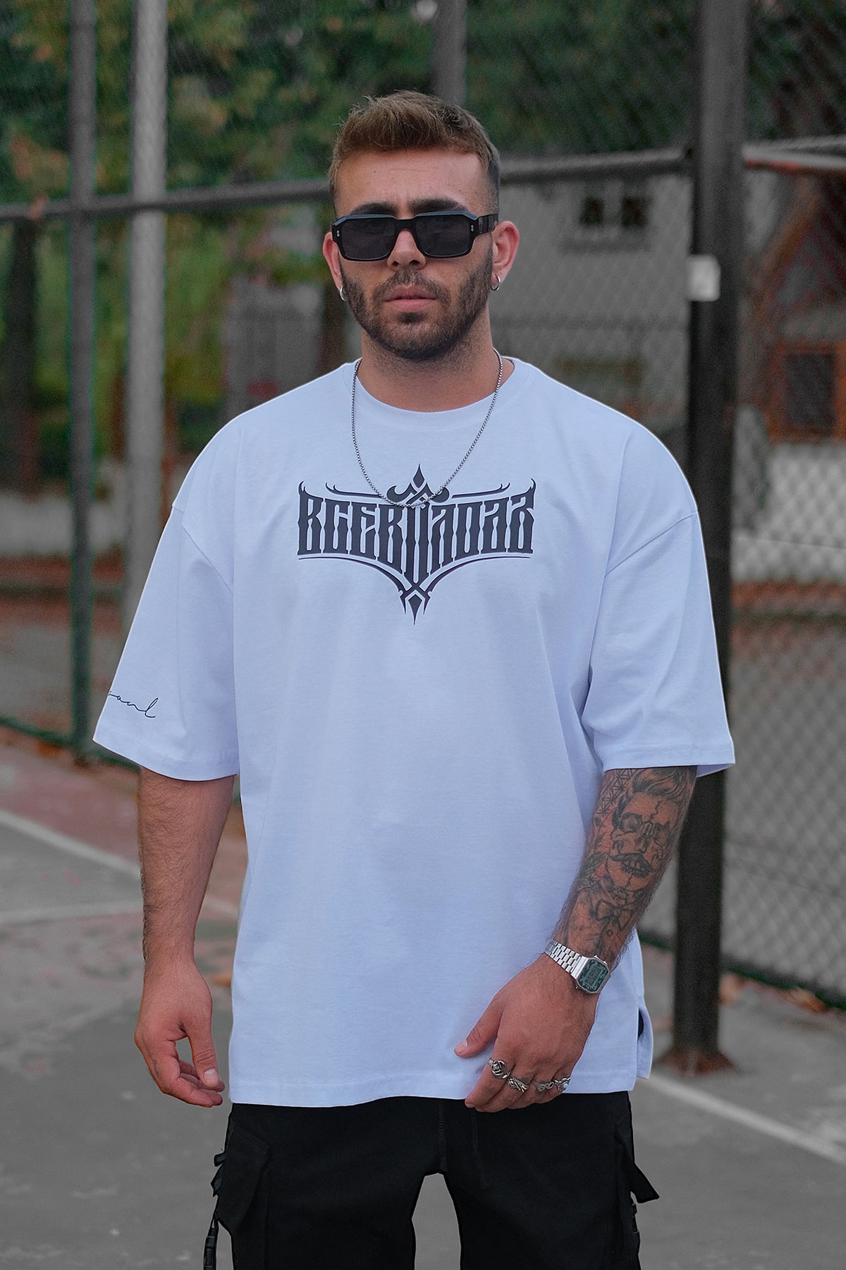 808 Free Soul Kol Baskılı Oversize Tişört