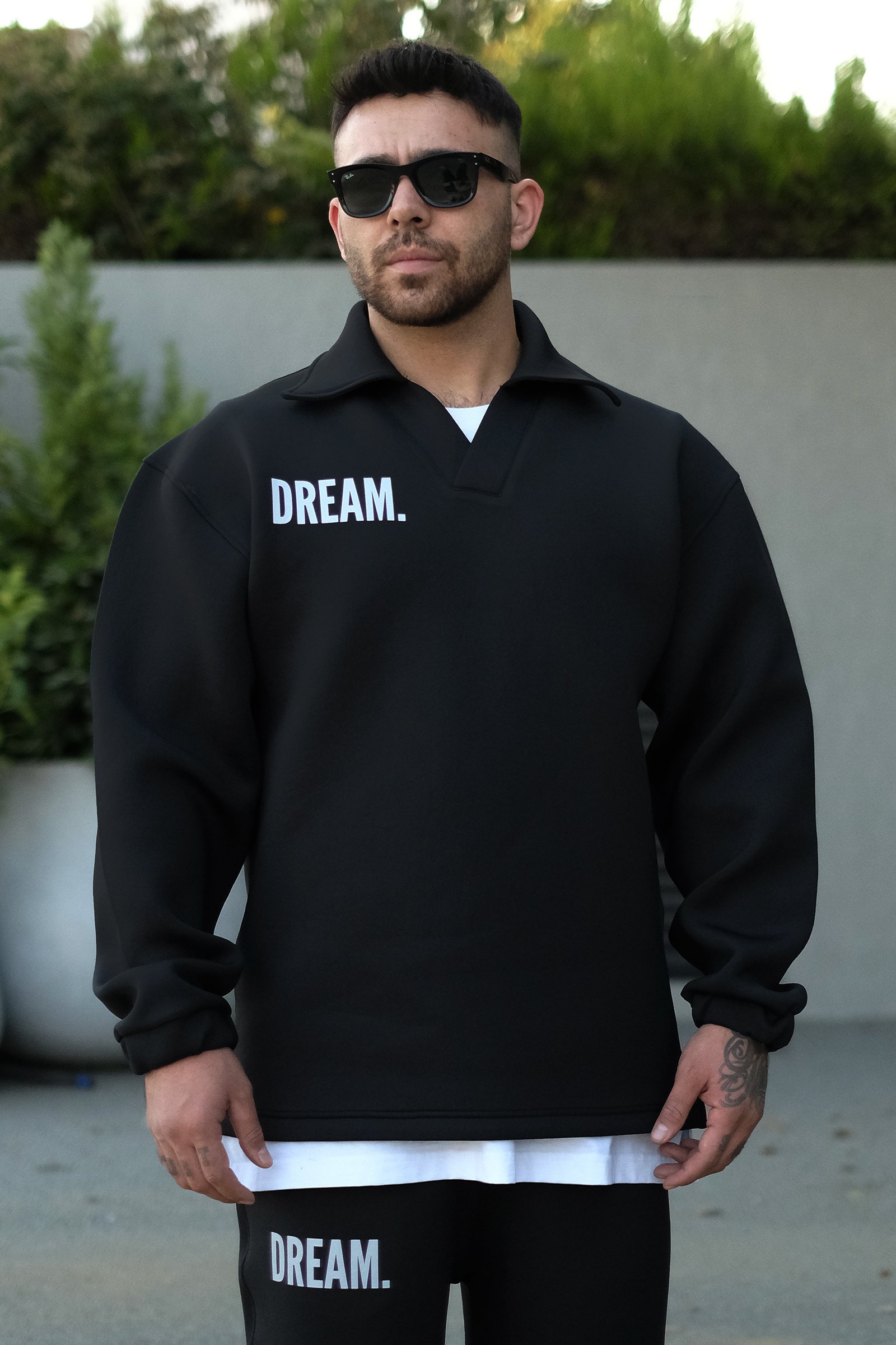 808 Dream Baskılı Özel Tasarım Yakalı Oversize Sweatshirt