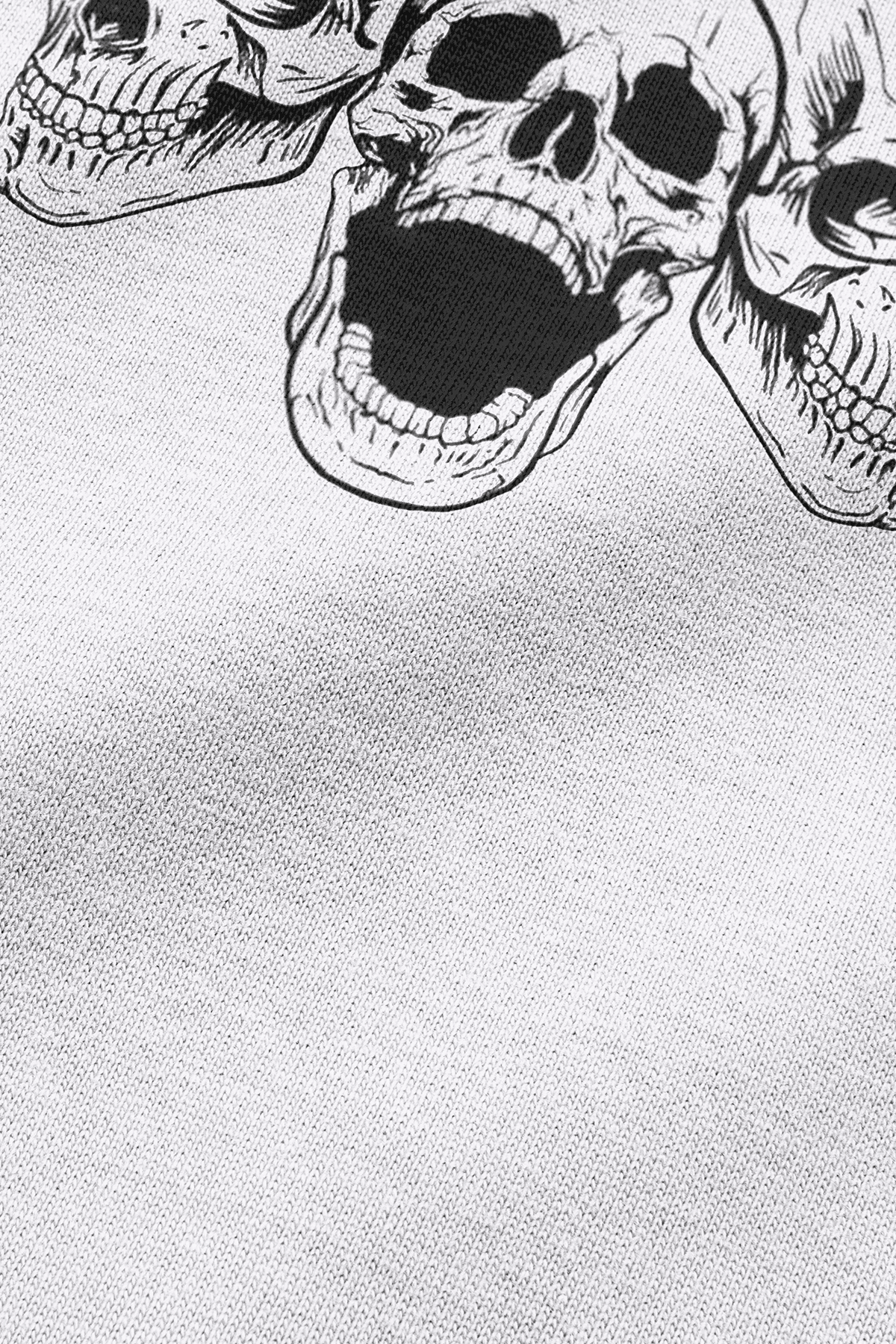 808 Fleshless Skull Baskılı Oversize Tişört
