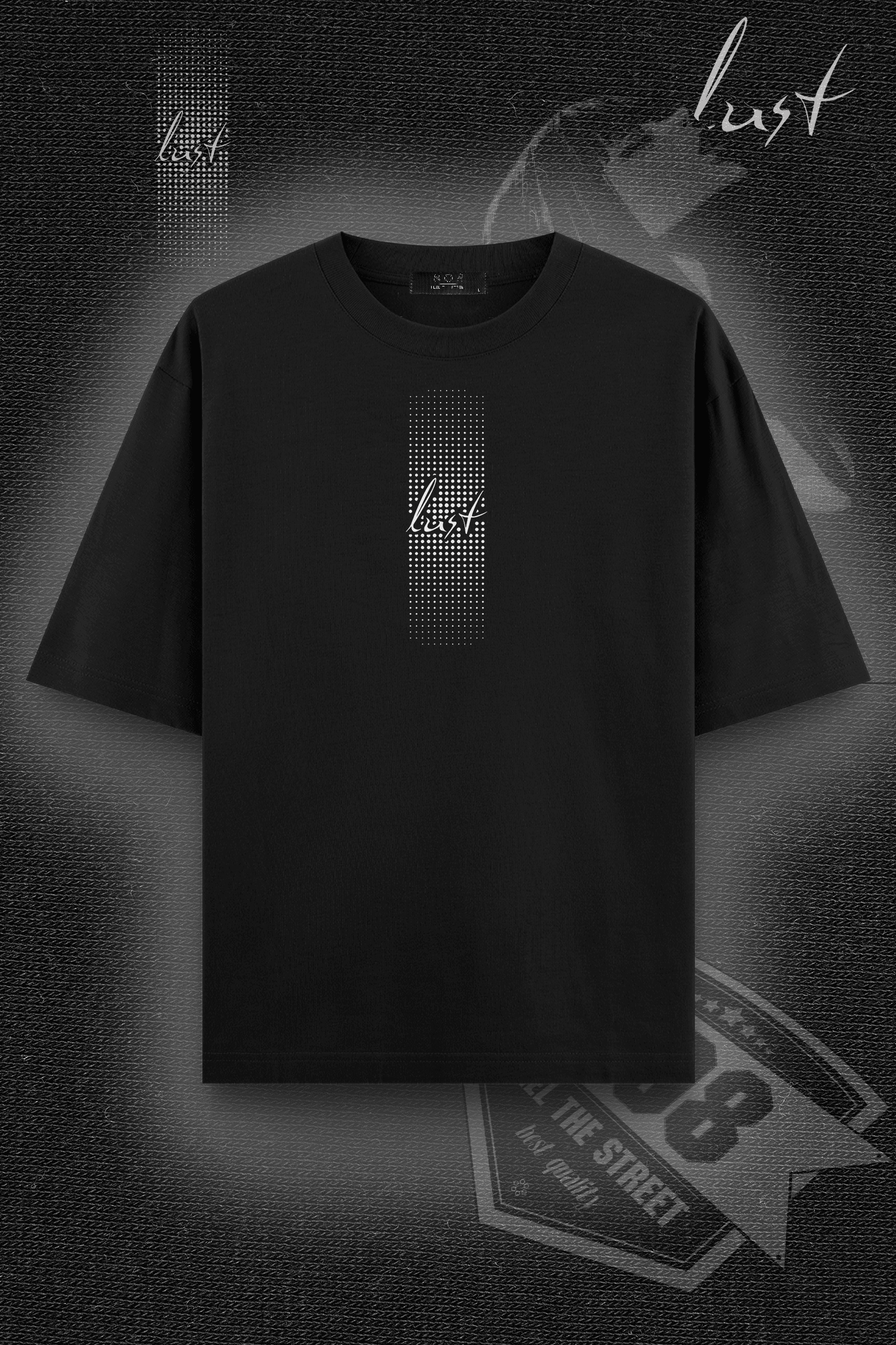808 " Lust " Baskılı Oversize Tişört