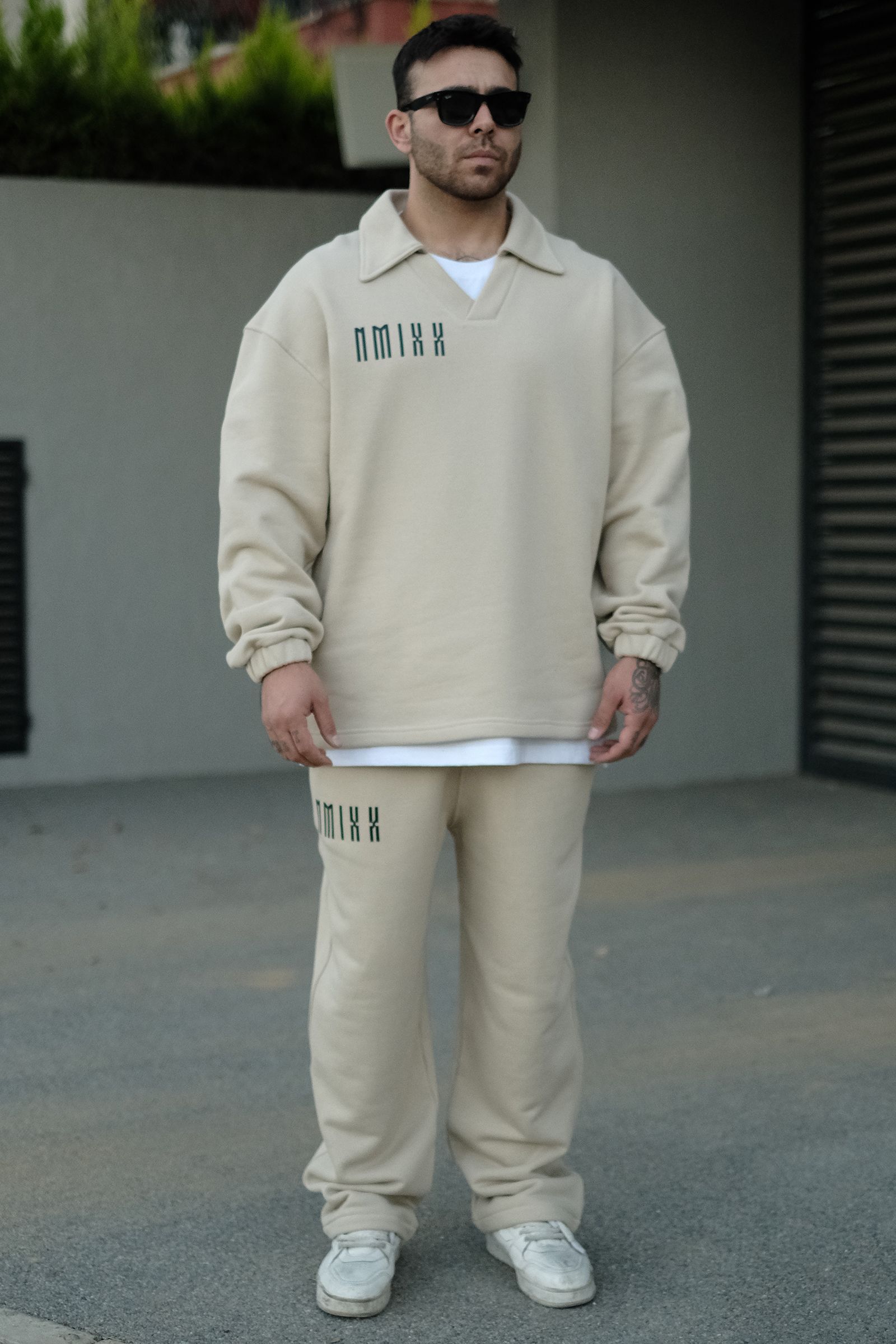 808 NMXX Baskılı Oversize Yakalı Sweatshirt