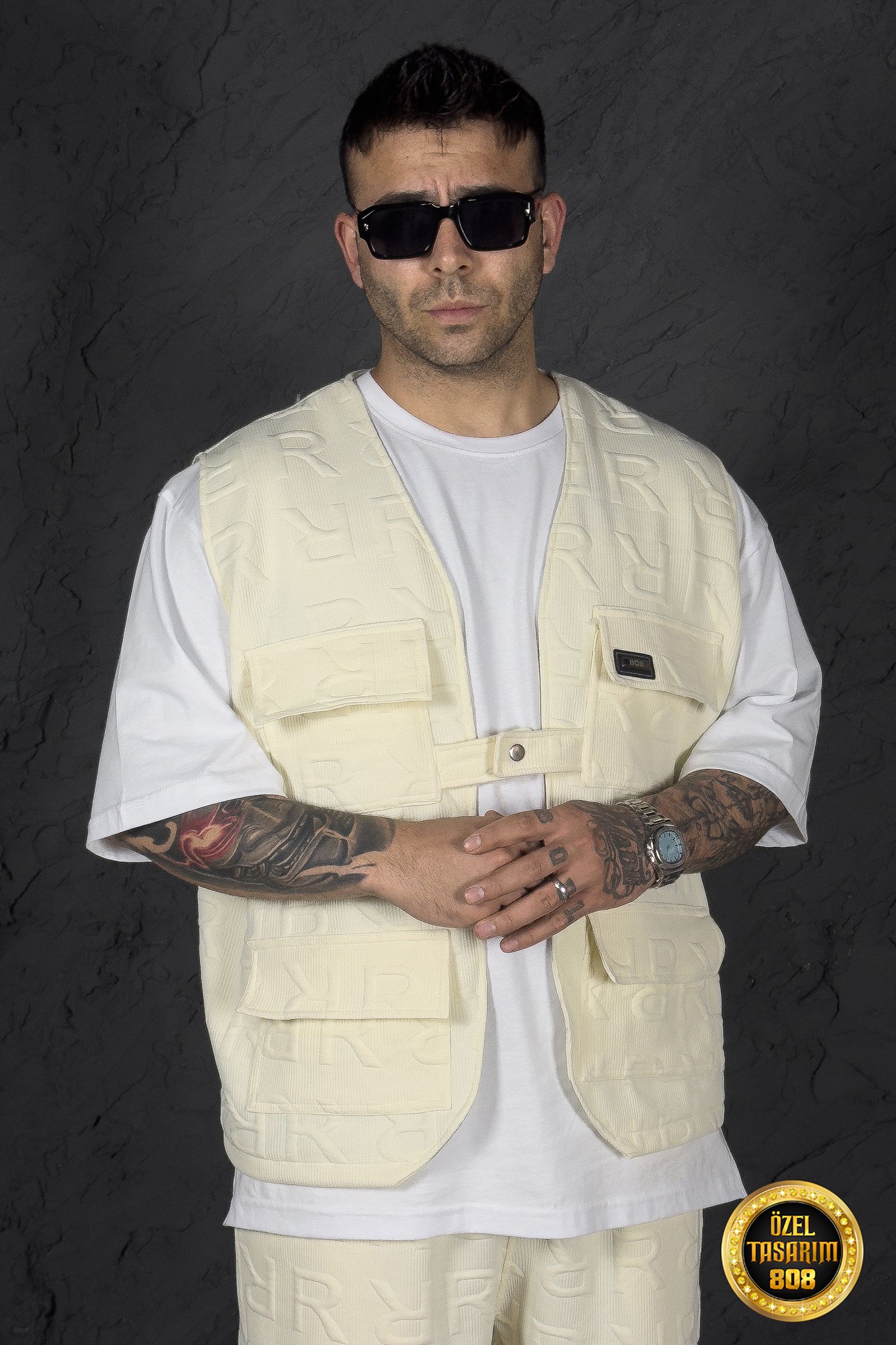 808 R Dokulu Oversize Yelek