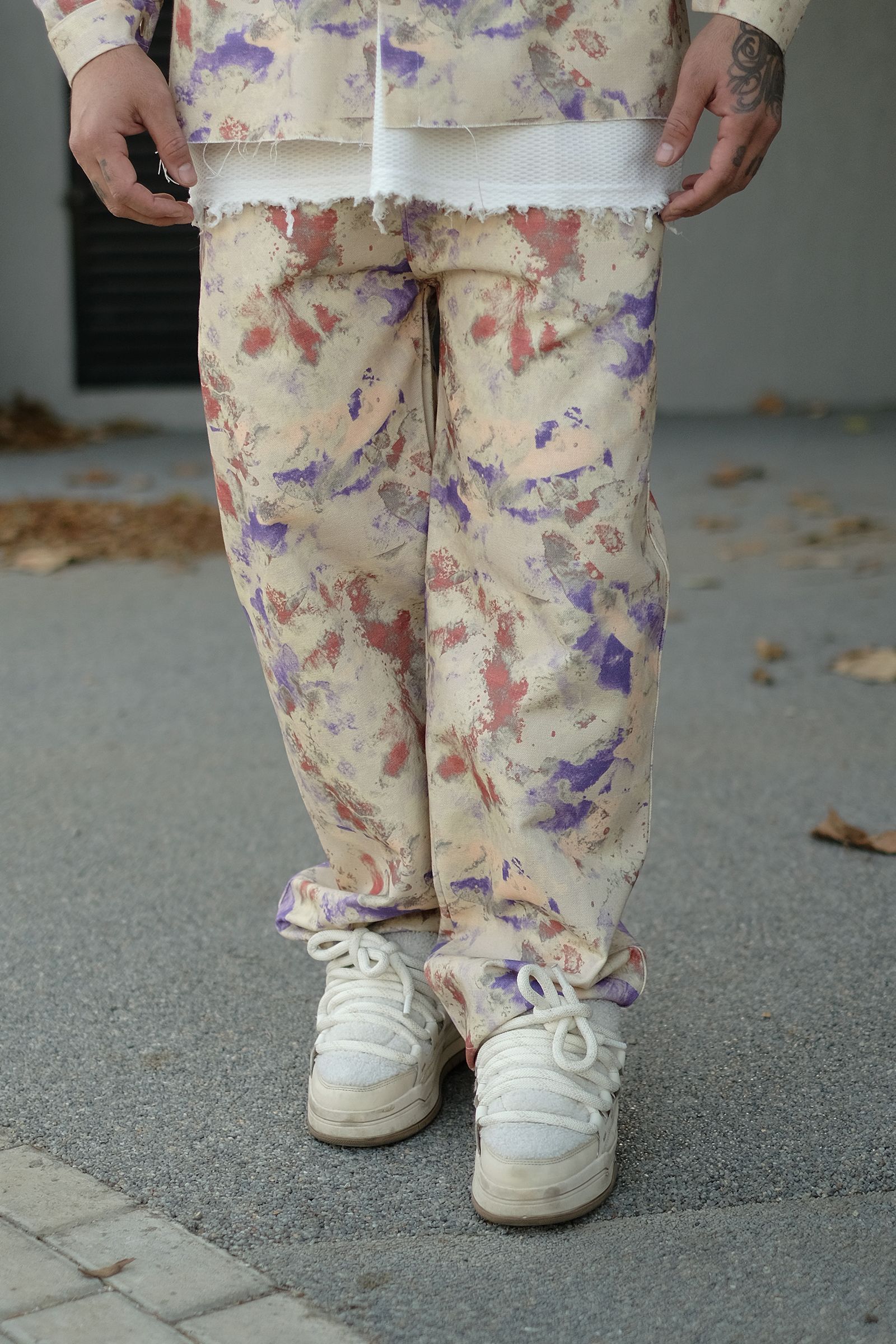 808 Marble Desen V2 Özel Tasarım Oversize Kot Jogger