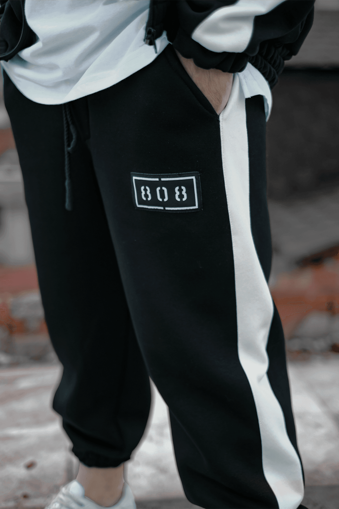808 Şerit Kontrast Oversize Jogger