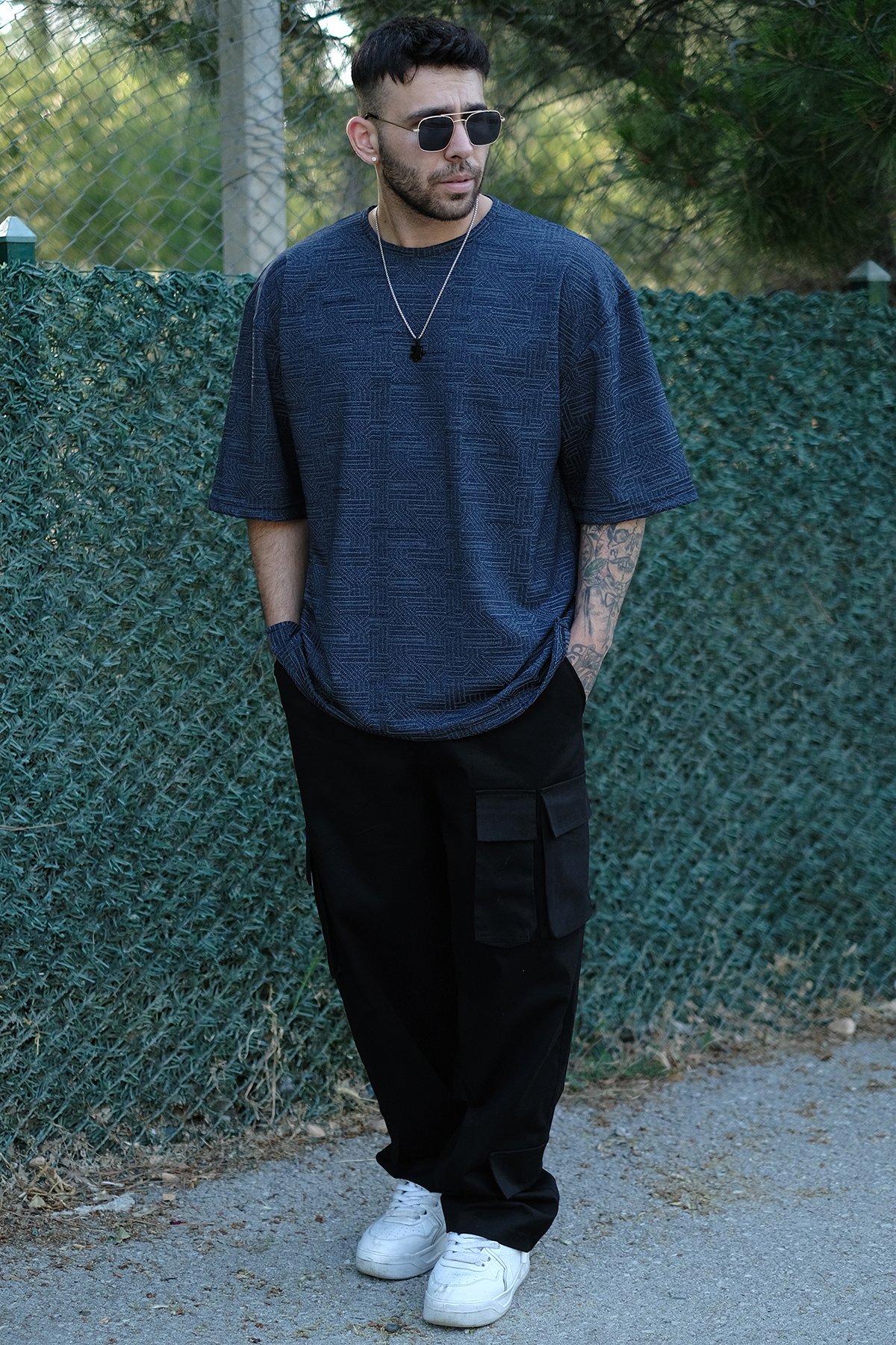 808 Dokulu Oversize Tişört