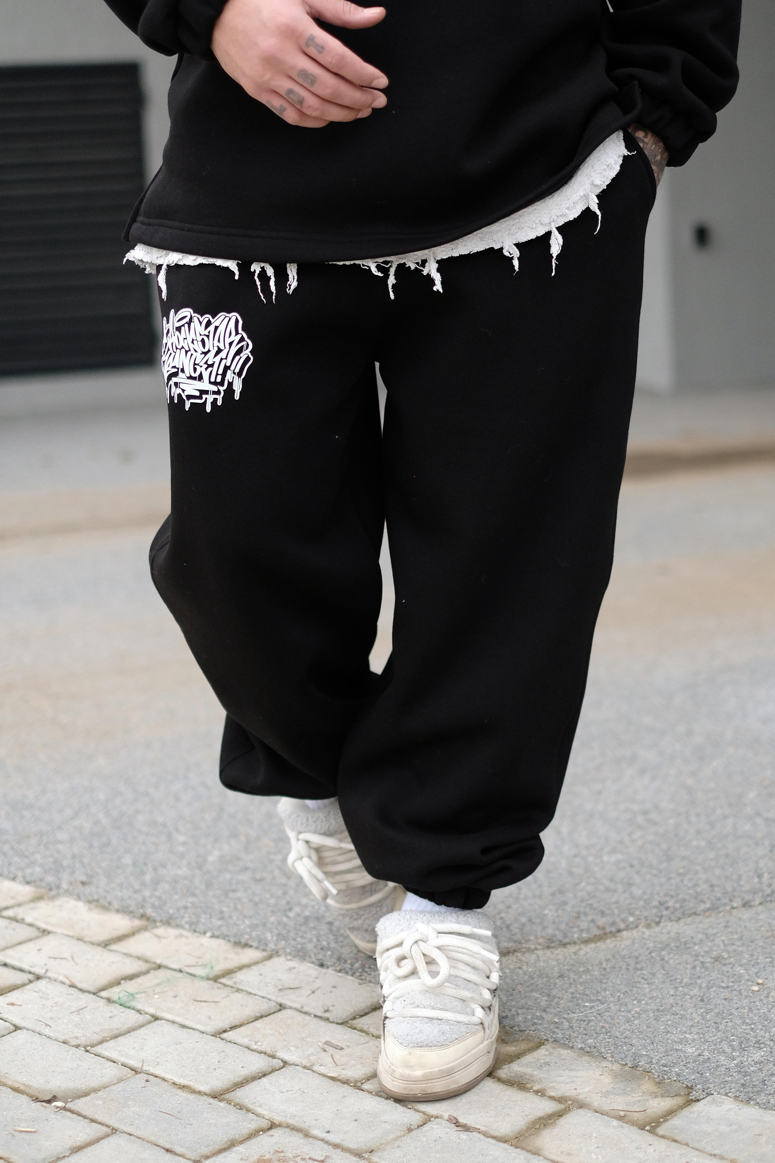 808 Graffiti Baskılı Baggy Jogger