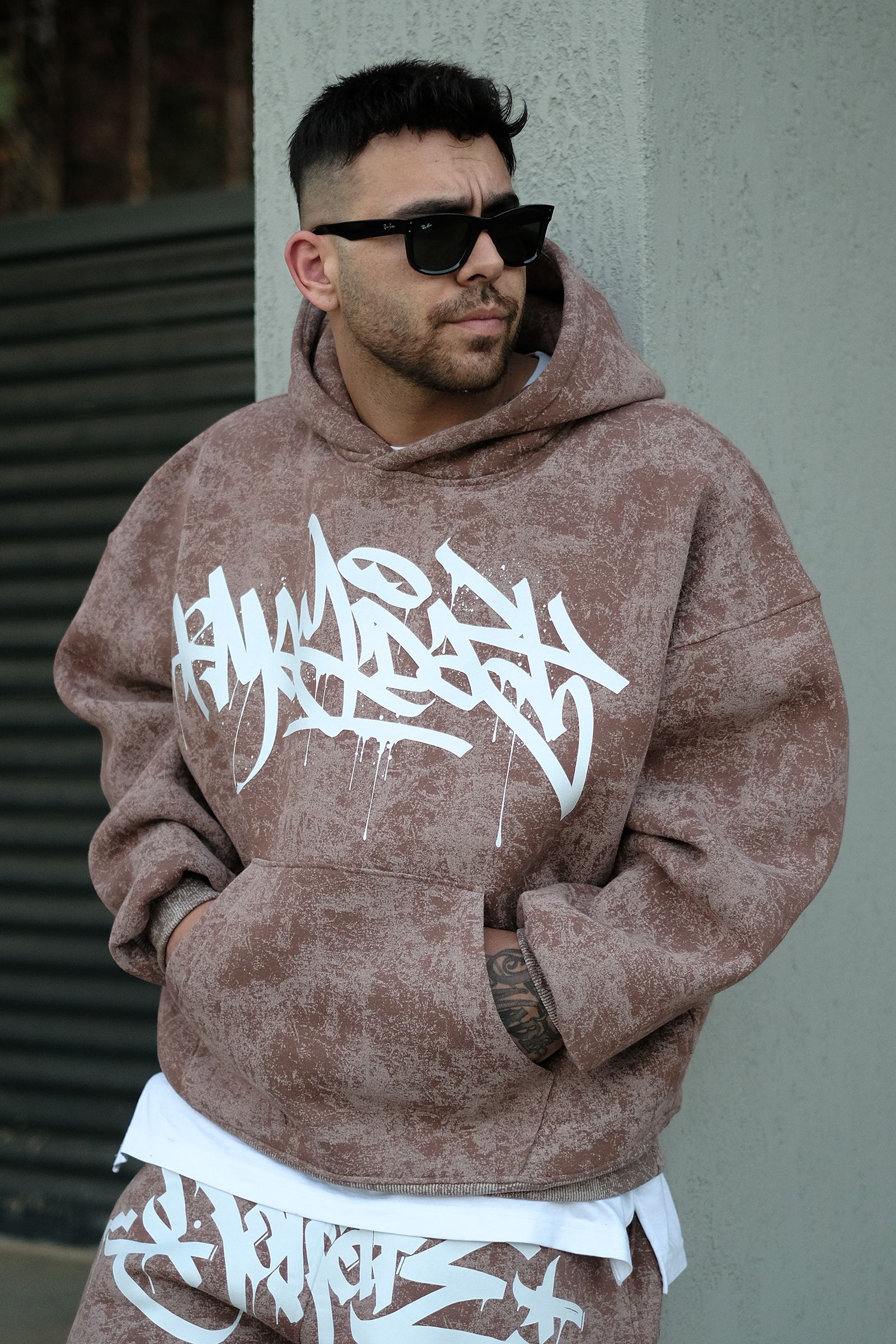 808 Tag Baskılı Özel Tasarım Oversize Hoodie