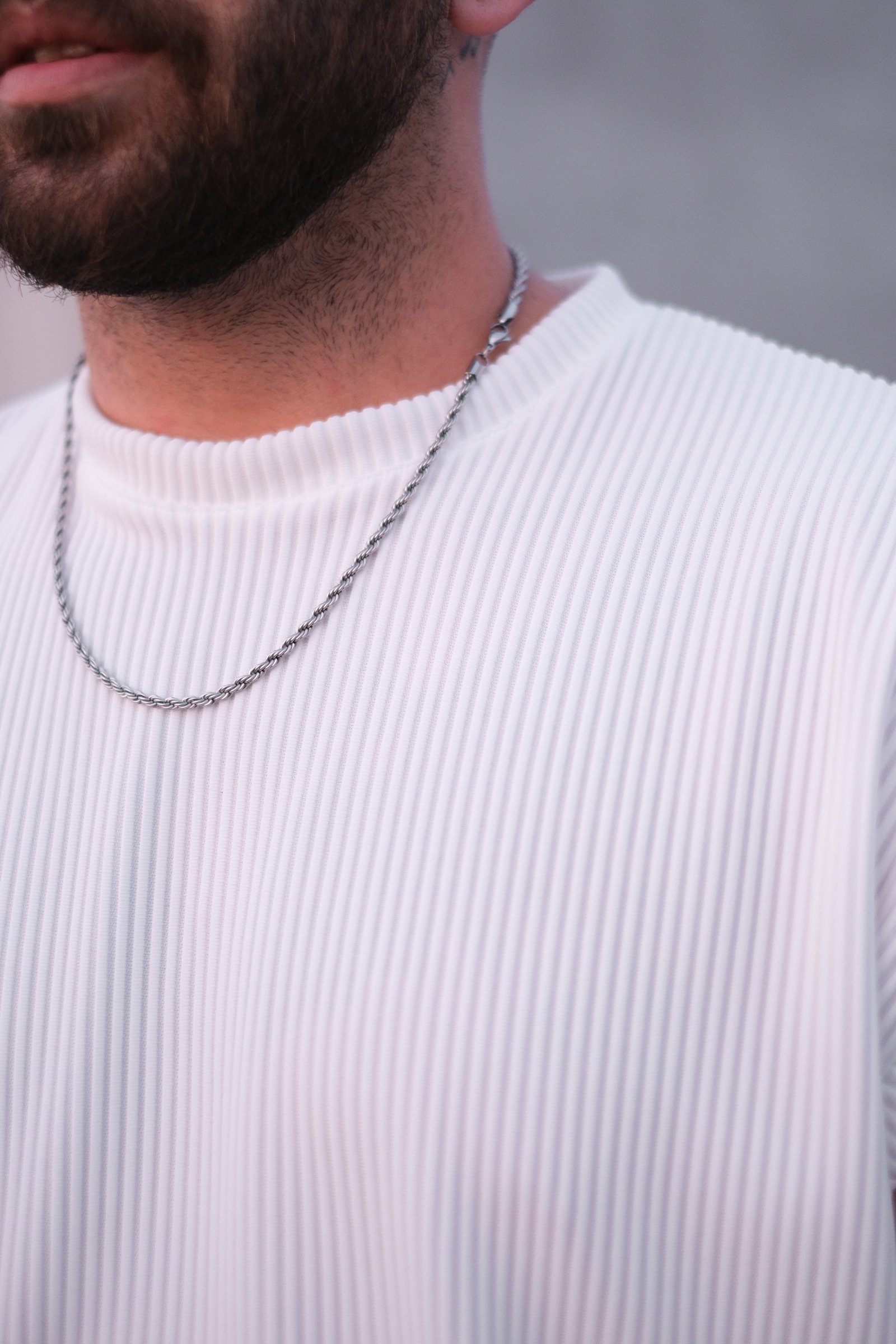 808 Fitil Dokulu Oversize Kolsuz Tişört