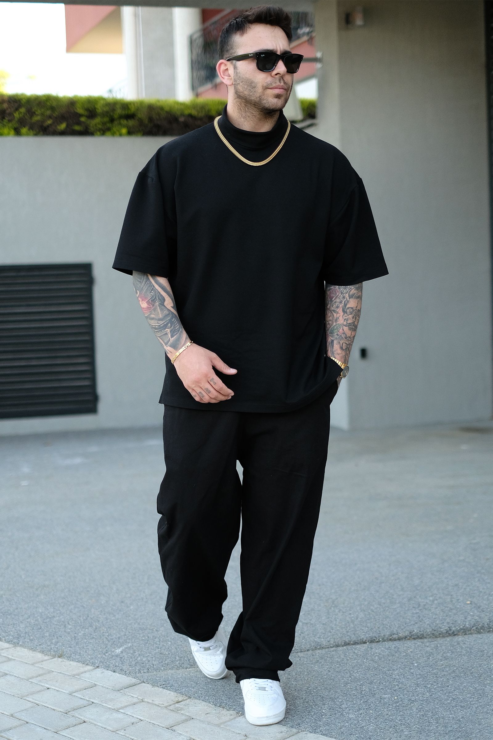 808 Balıkcı Yaka Tok Oversize Tişört