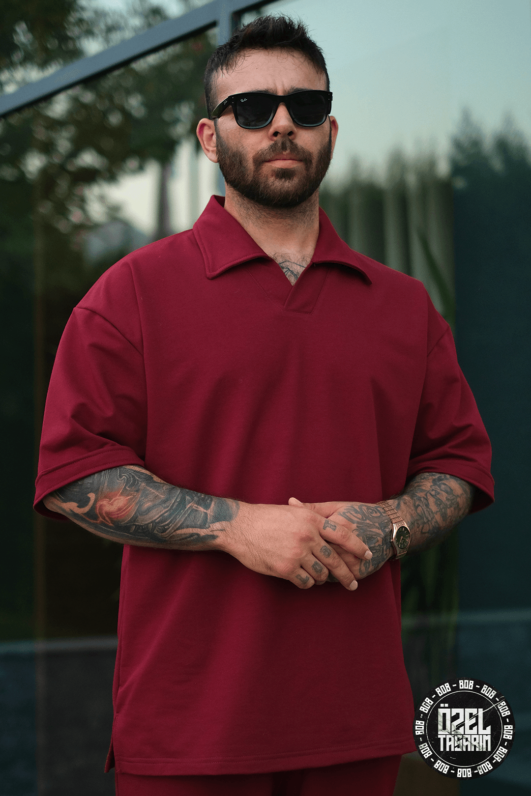 808 Basic Yakalı Oversize Tok tişört