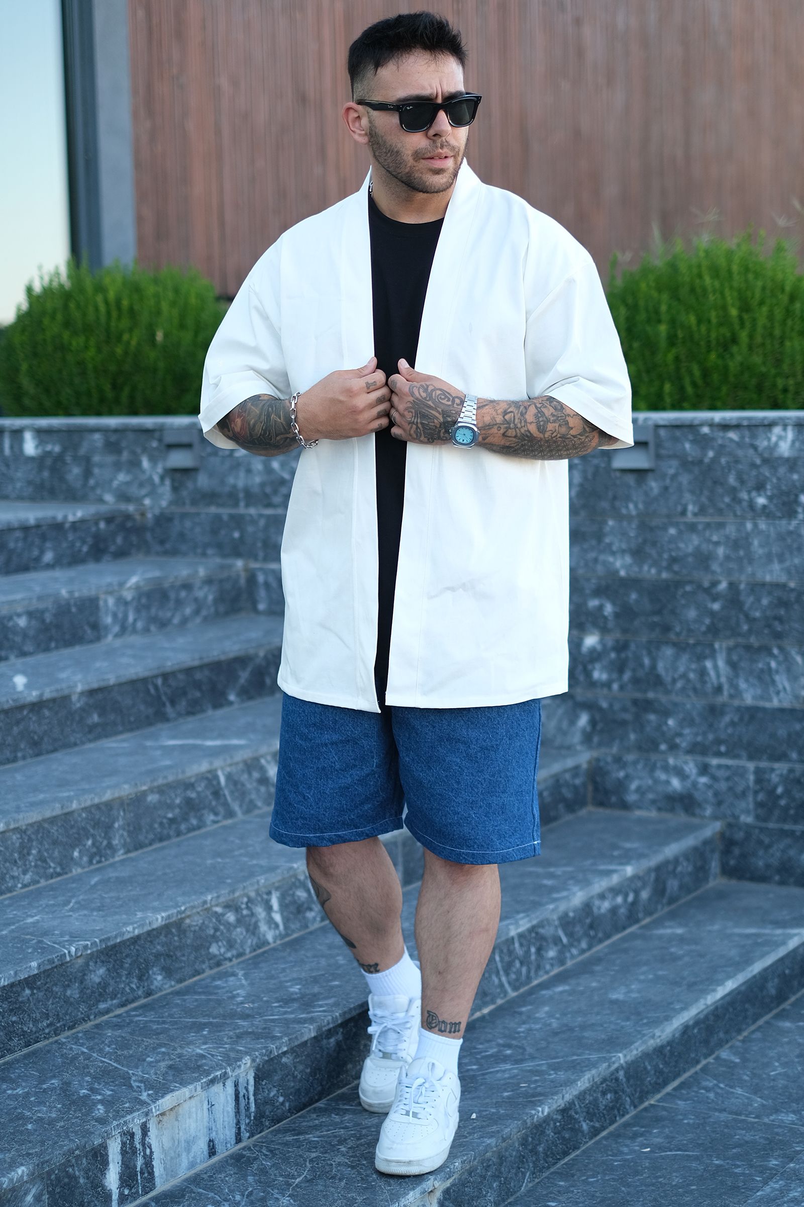 808 Oversize Basic Kimono - Ekru