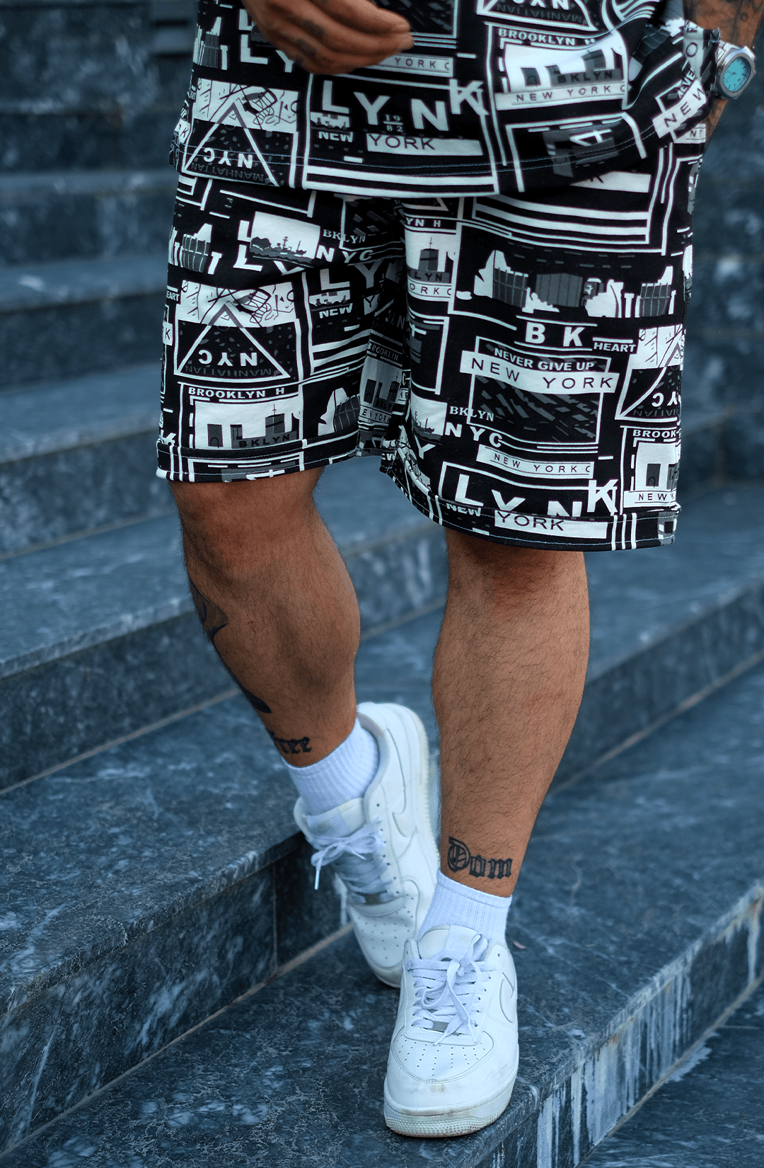 808 NYC Desen Tok Şort