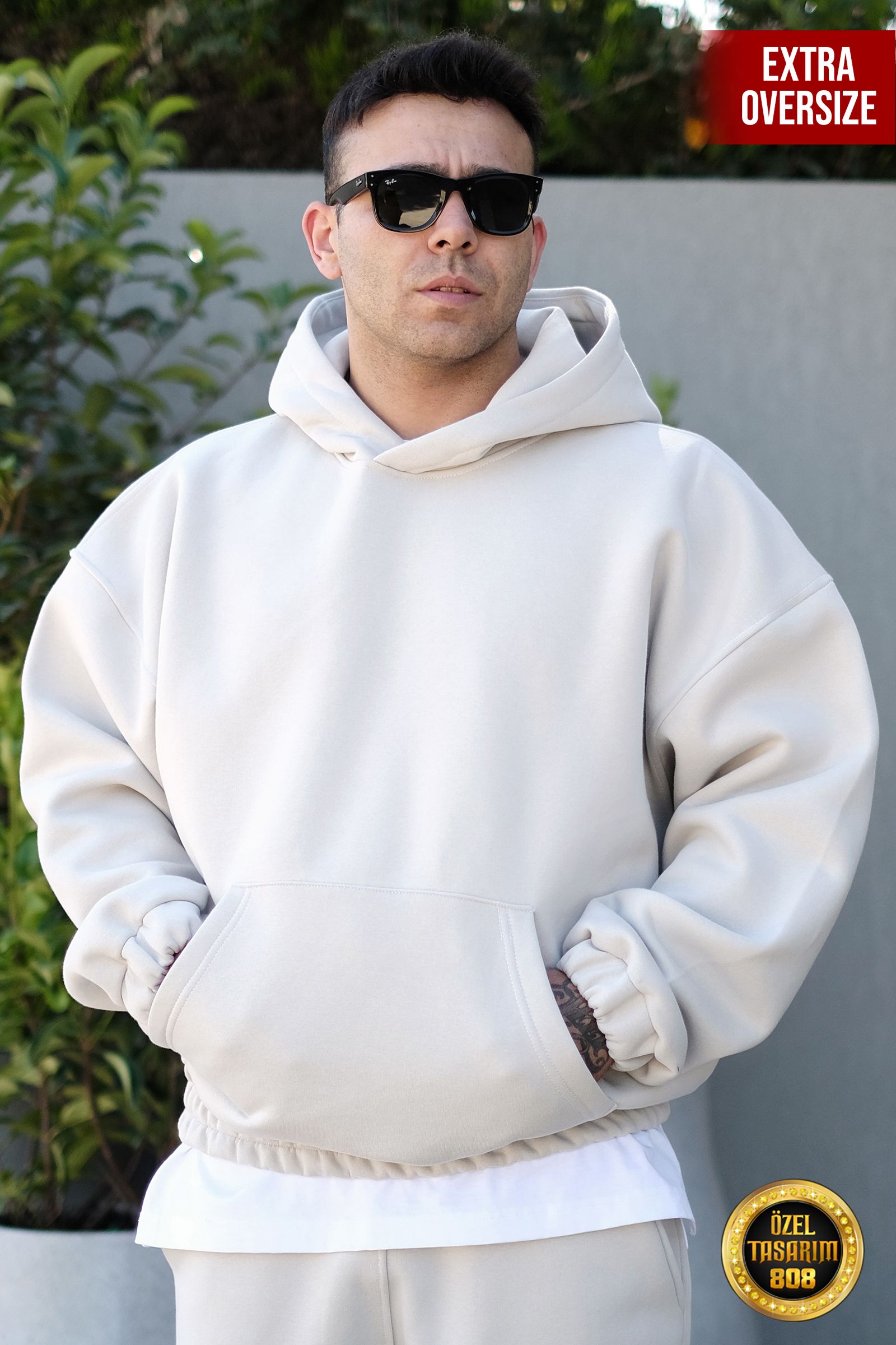 808 Basic Özel Tasarım Extra Oversize Hoodie