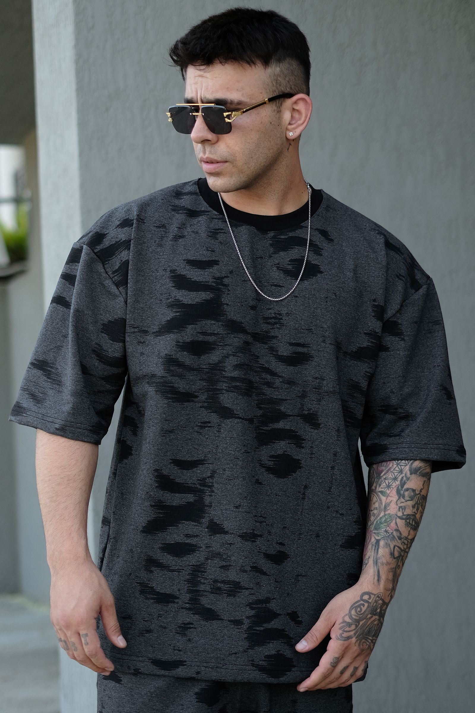 808 Batik Detay Oversize Tişört