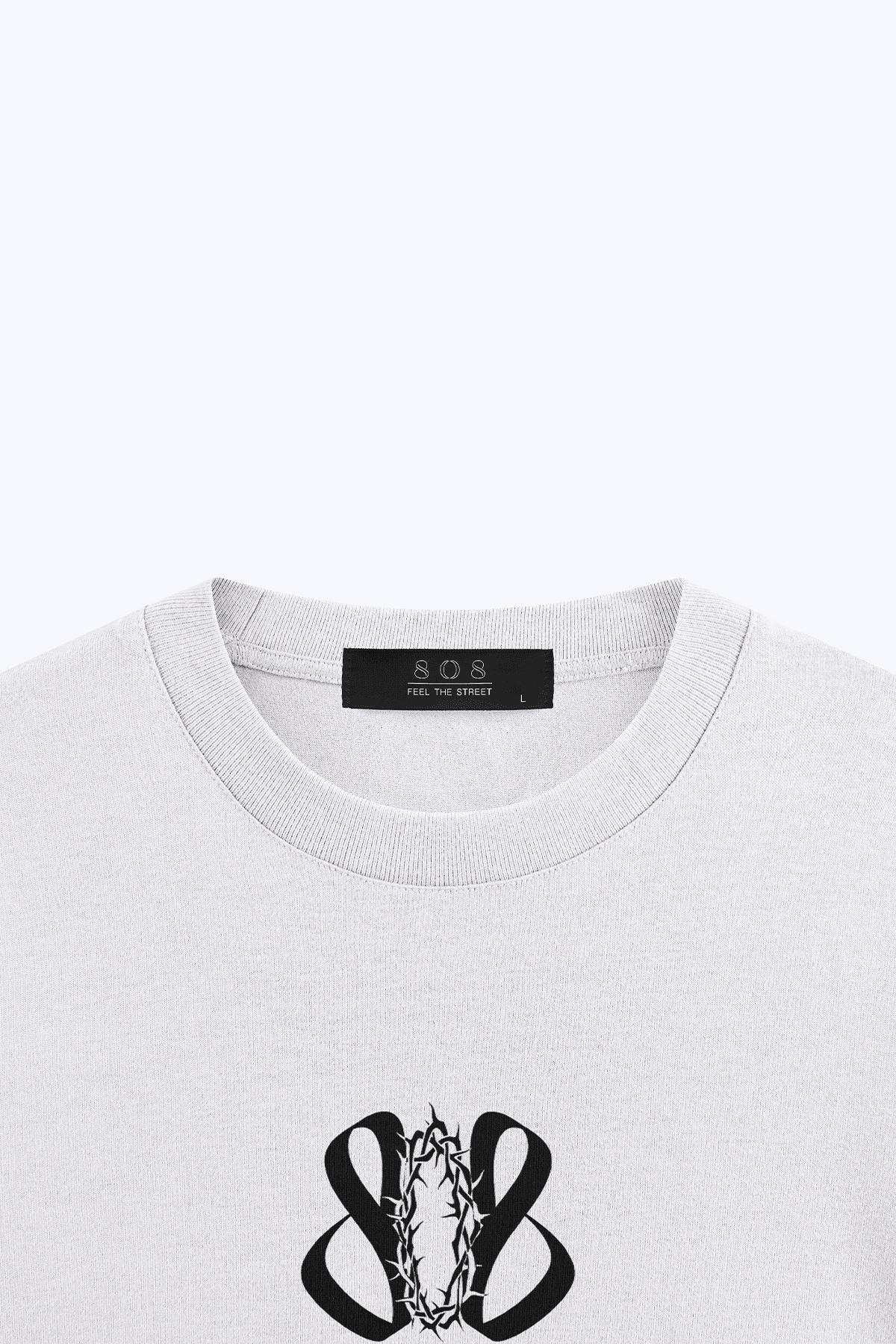 808 Reedemed Baskılı Oversize Tişört - Beyaz