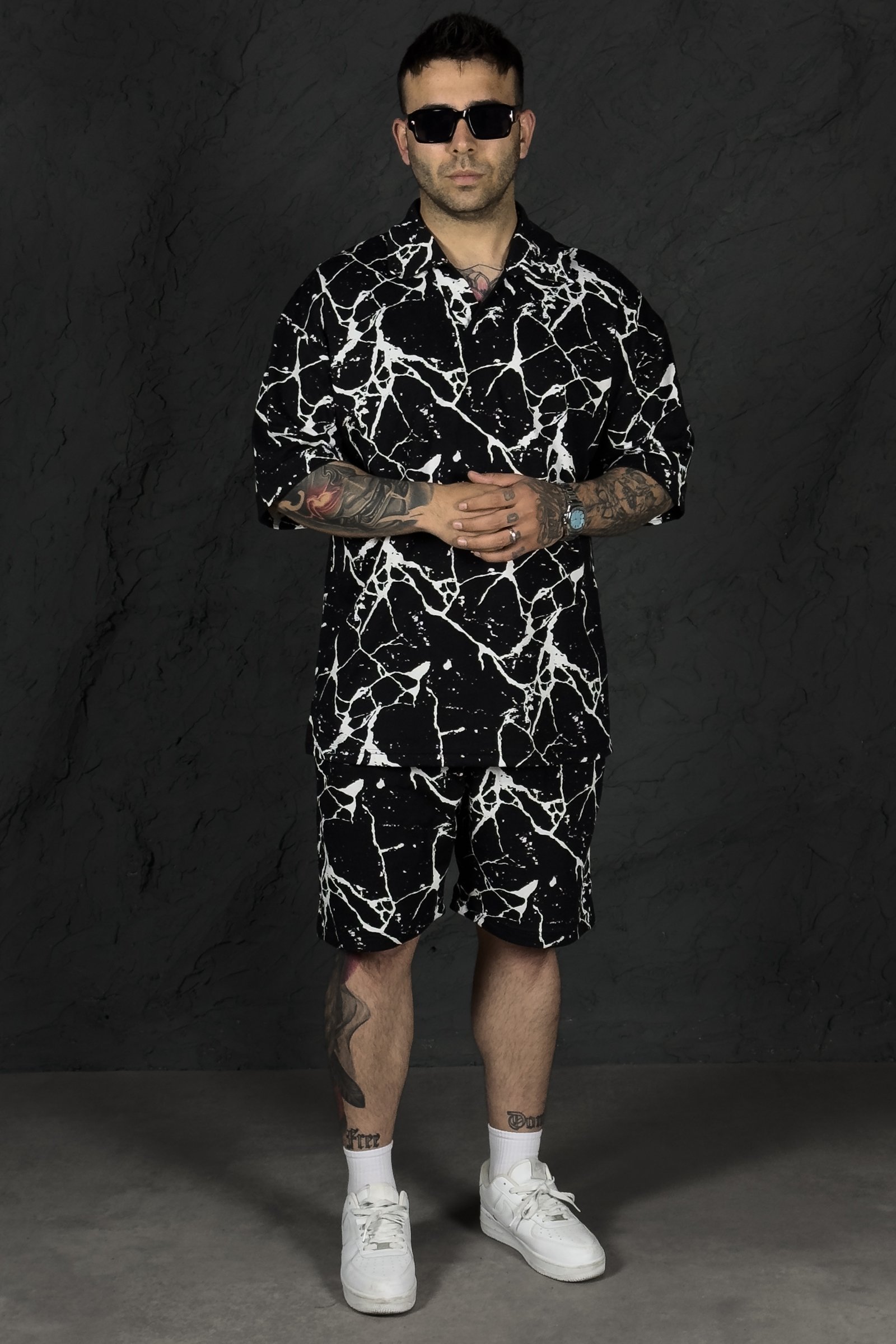 808 Boya Efekt Oversize Yakalı Takım