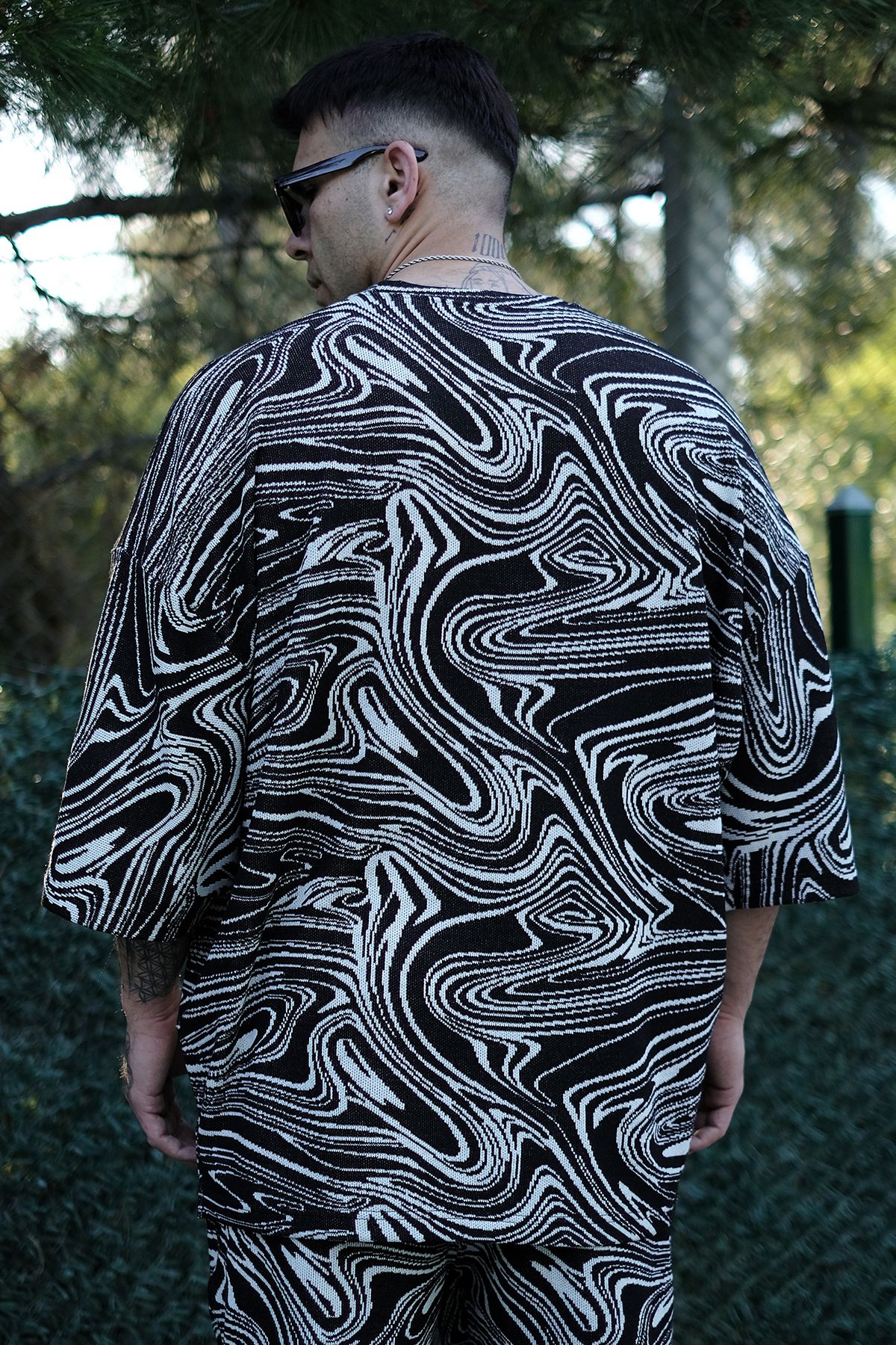 808 Tribal Desen Özel Tasarım Oversize Tişört