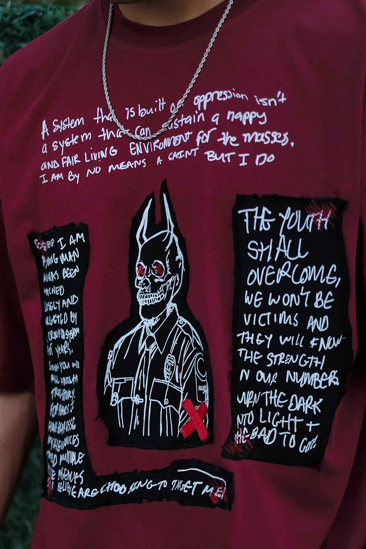 808 Skull Patch Oversize Tişört