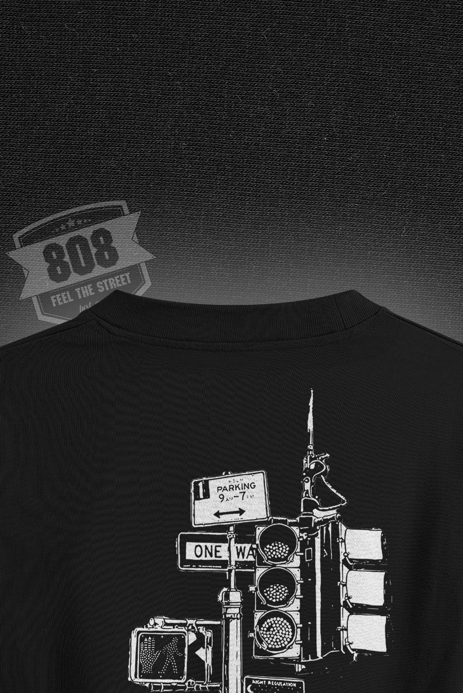 808 " Street Vibe " Baskılı Oversize Tişört