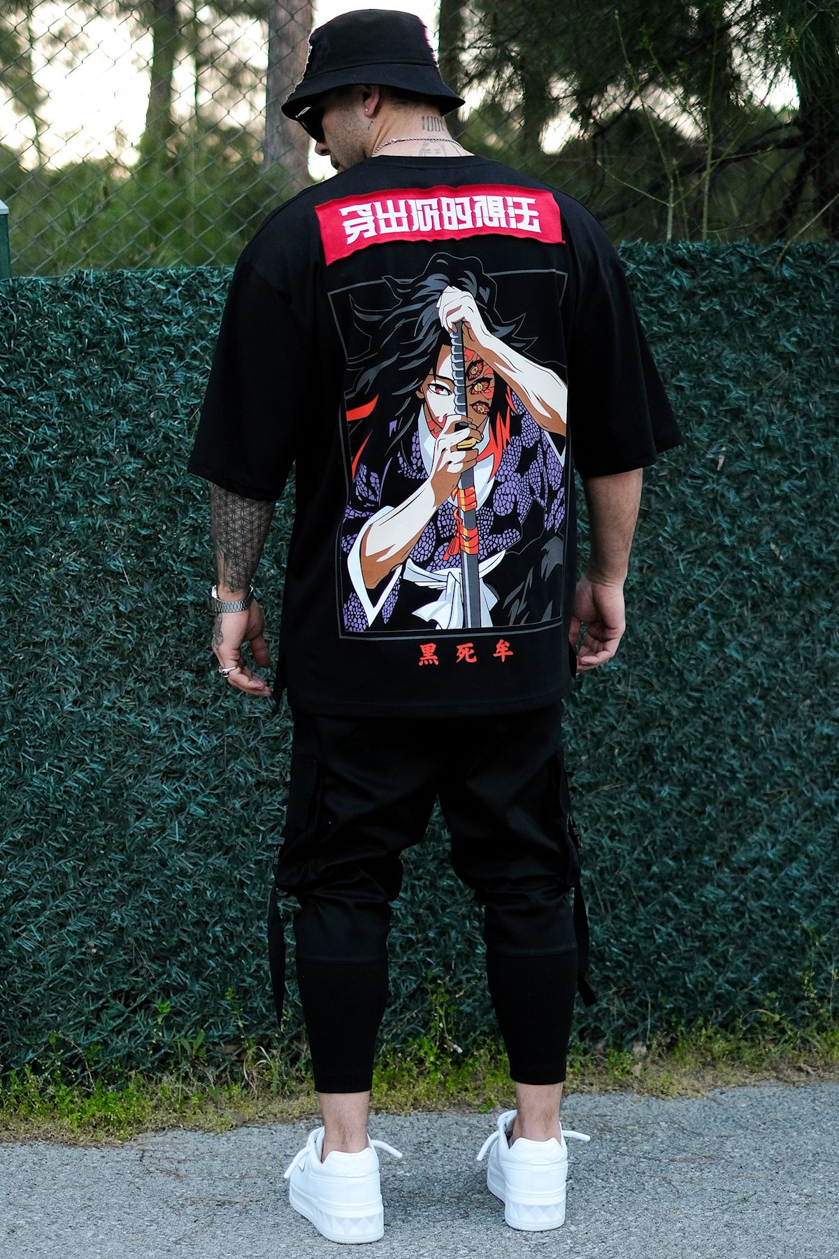 808 Anime Baskılı Oversize Tişört