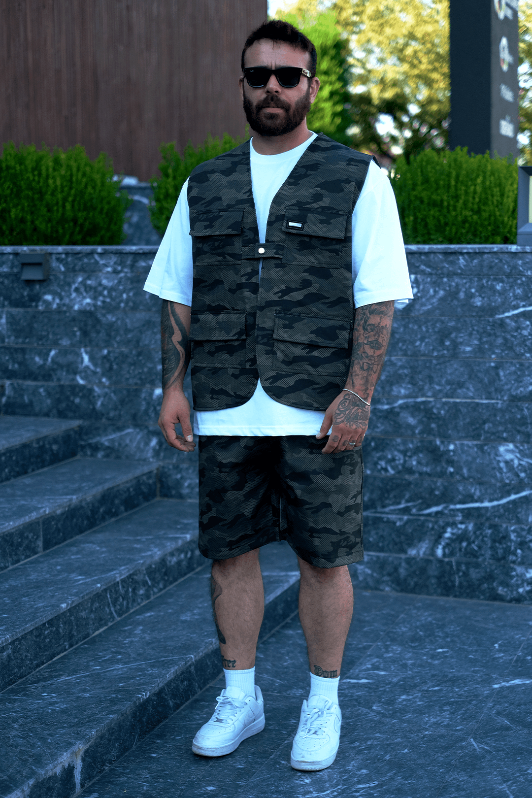 808 Shadow Camo Desen Tok Takım (Yelek + Şort)
