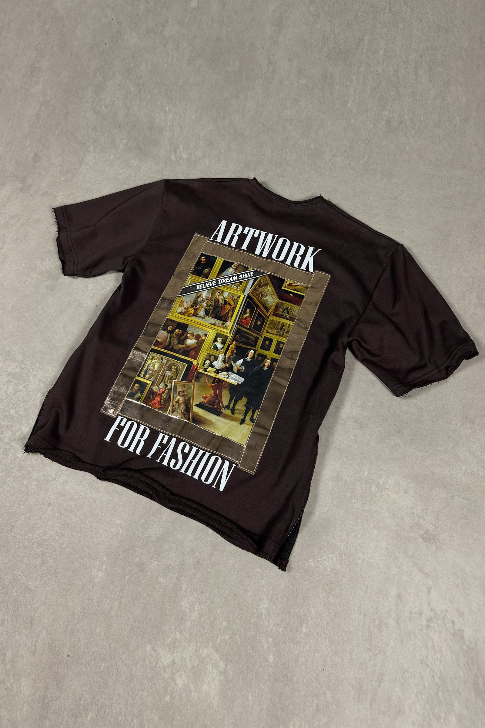 808 Artwork Baskılı Oversize Kalın Tişört