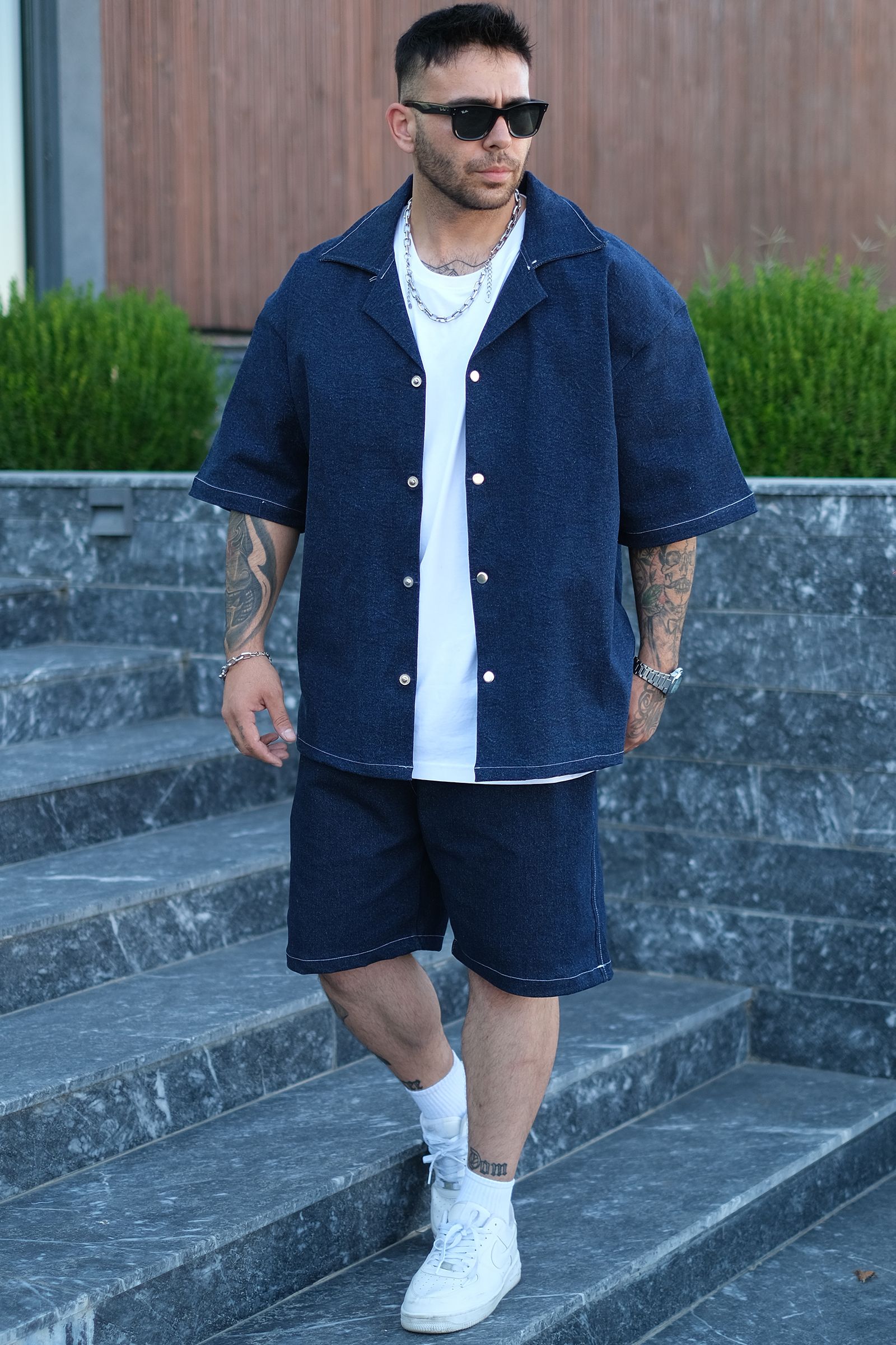 808 Oversize Basic Tok Kot Gömlek