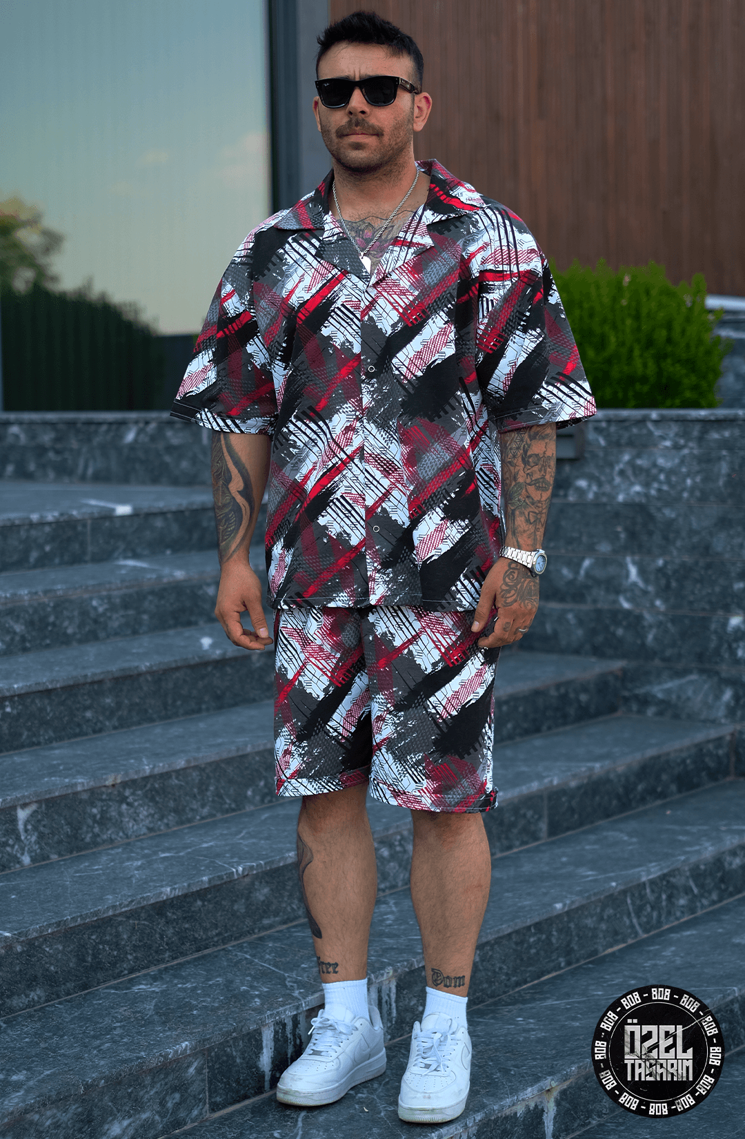 808 NextGen Desen Tok Oversize Takım ( Gömlek + Şort )