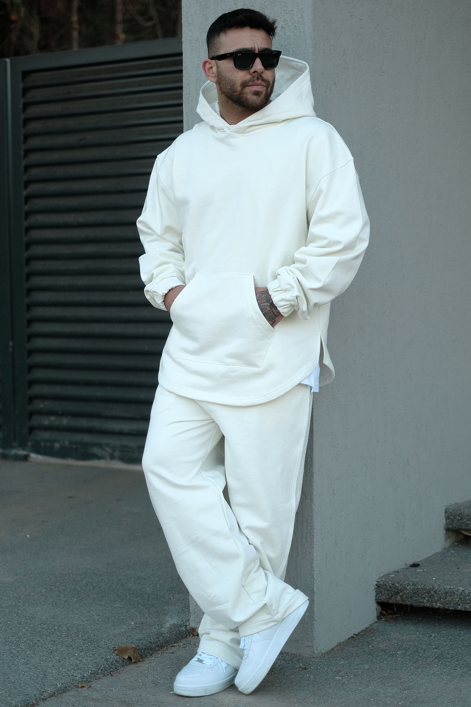 808 Oval Kesim Basic Oversize Hoodie