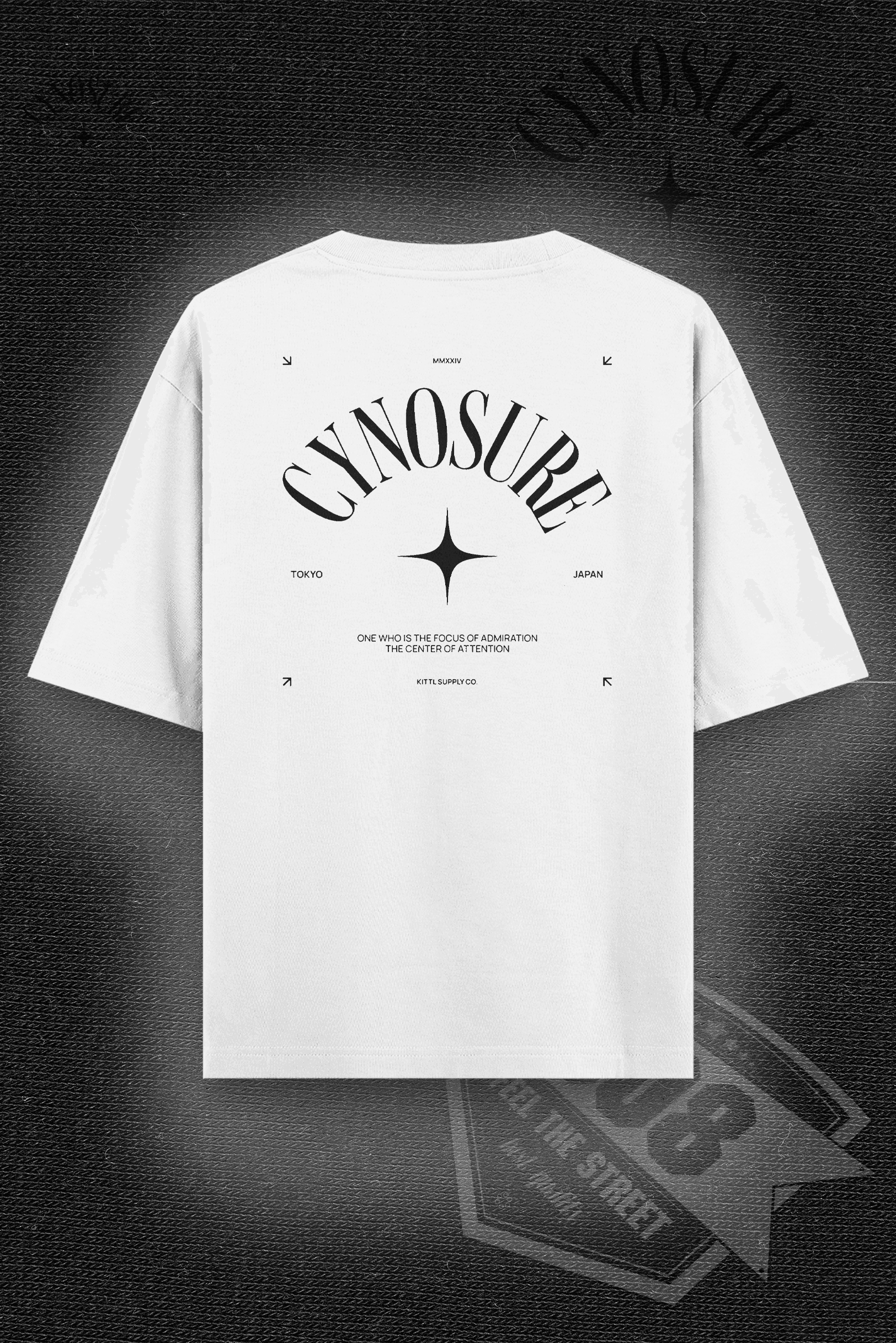 808 Cynosure Baskılı Oversize Tişört - Beyaz