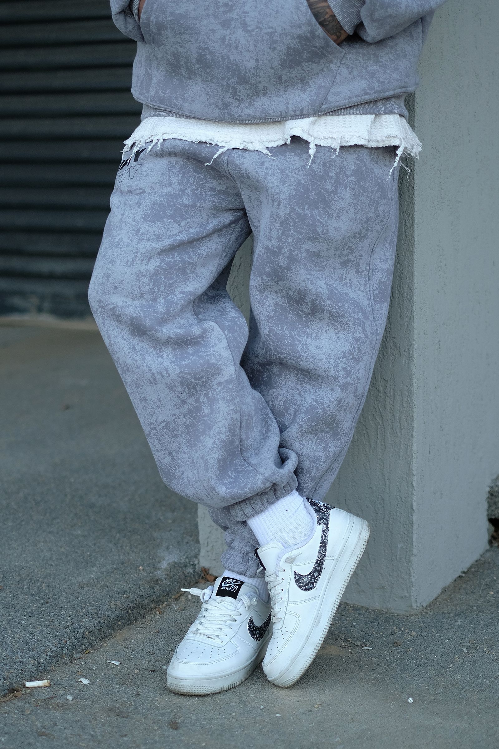 808 Fifty Baskılı Özel Tasarım Puff Jogger