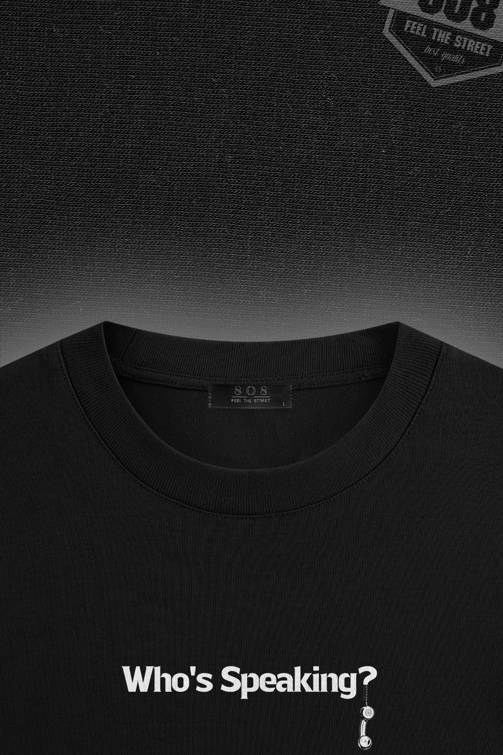 808 " Who's Calling " Baskılı Oversize Tişört