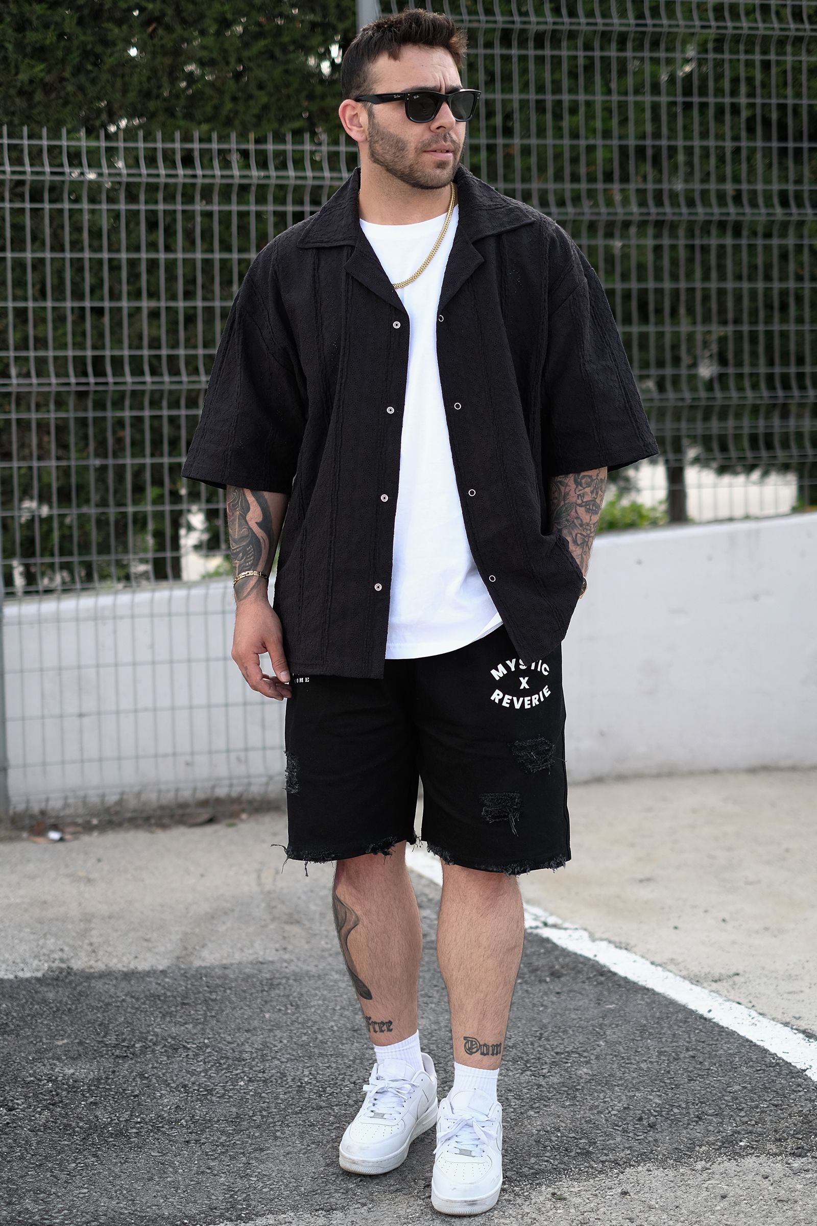 808 Oversize Jakarlı Fisto Dokulu Gömlek