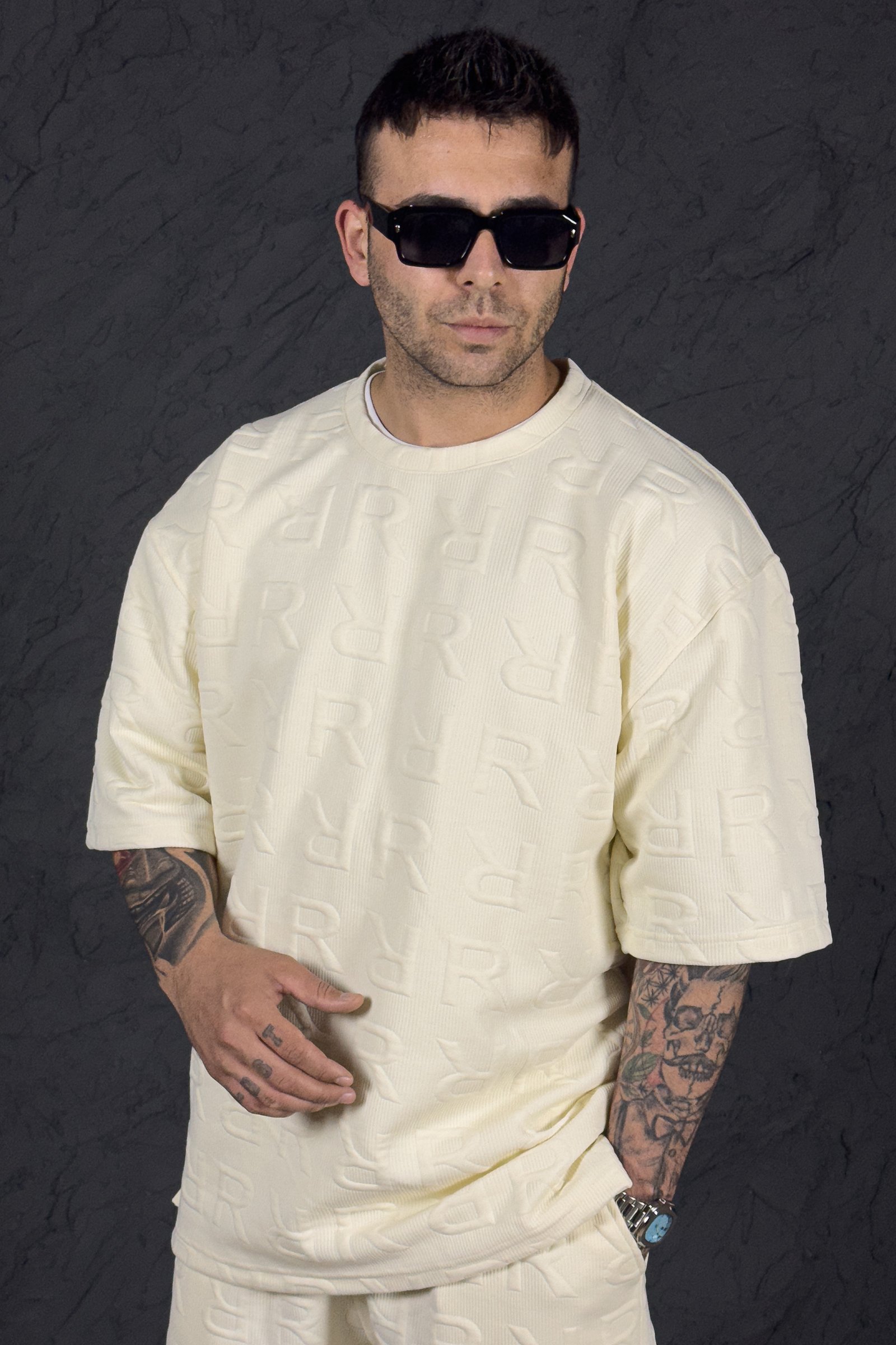 808 R Dokulu Oversize Tişört