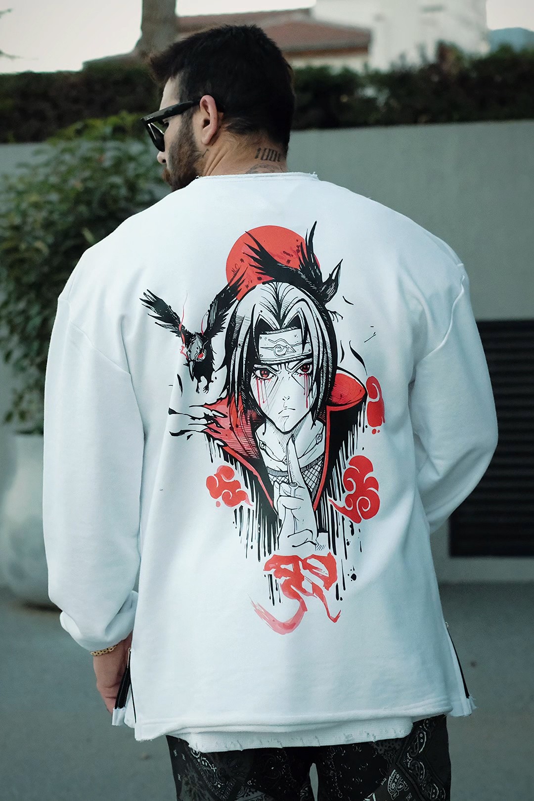 808 Itachi Baskı Detay Oversize Sweatshirt