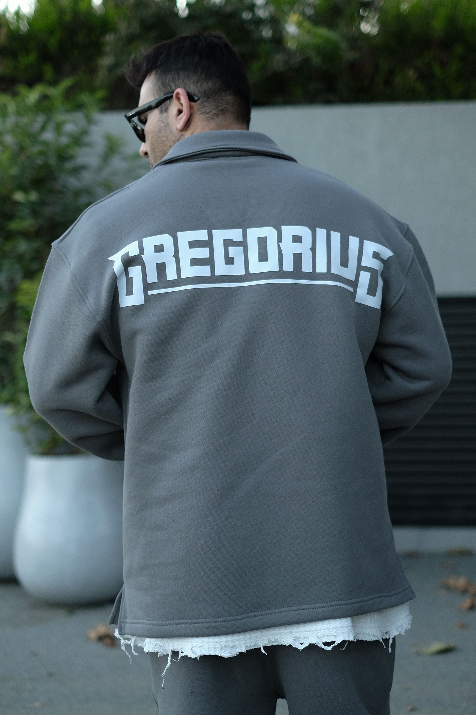 808 Gregorius Baskılı Oversize Yakalı Sweatshirt