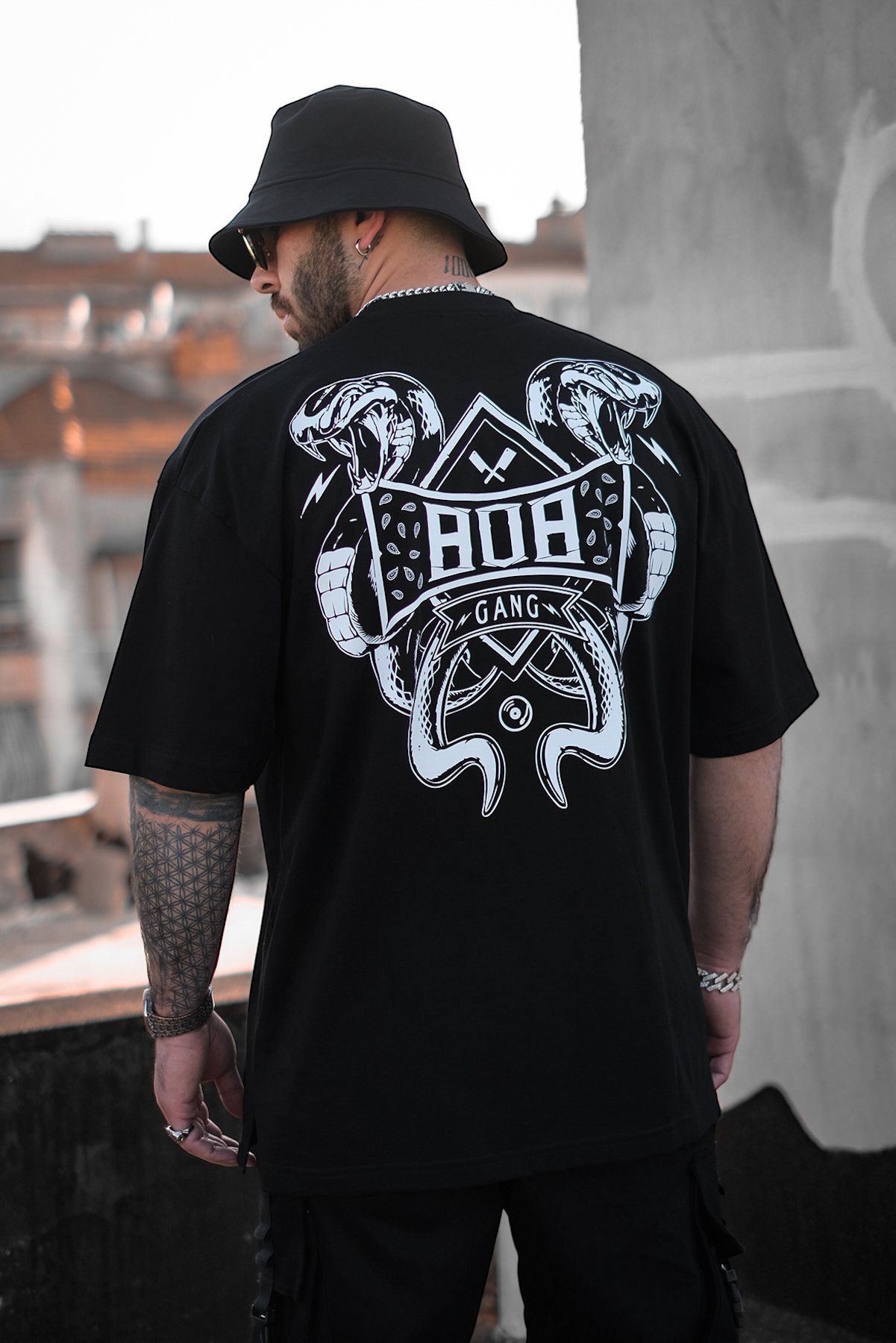 808 Gang V2 Baskılı Oversize Tişört