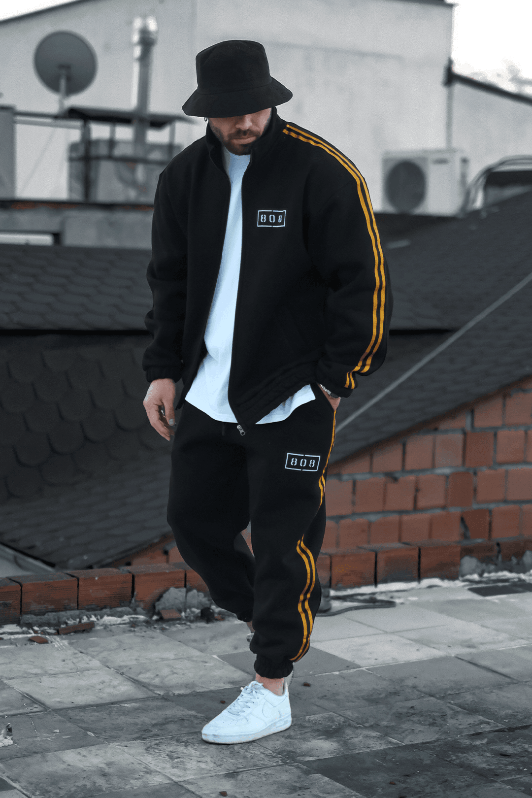 808 Dokuma Şerit Detay Oversize Jogger