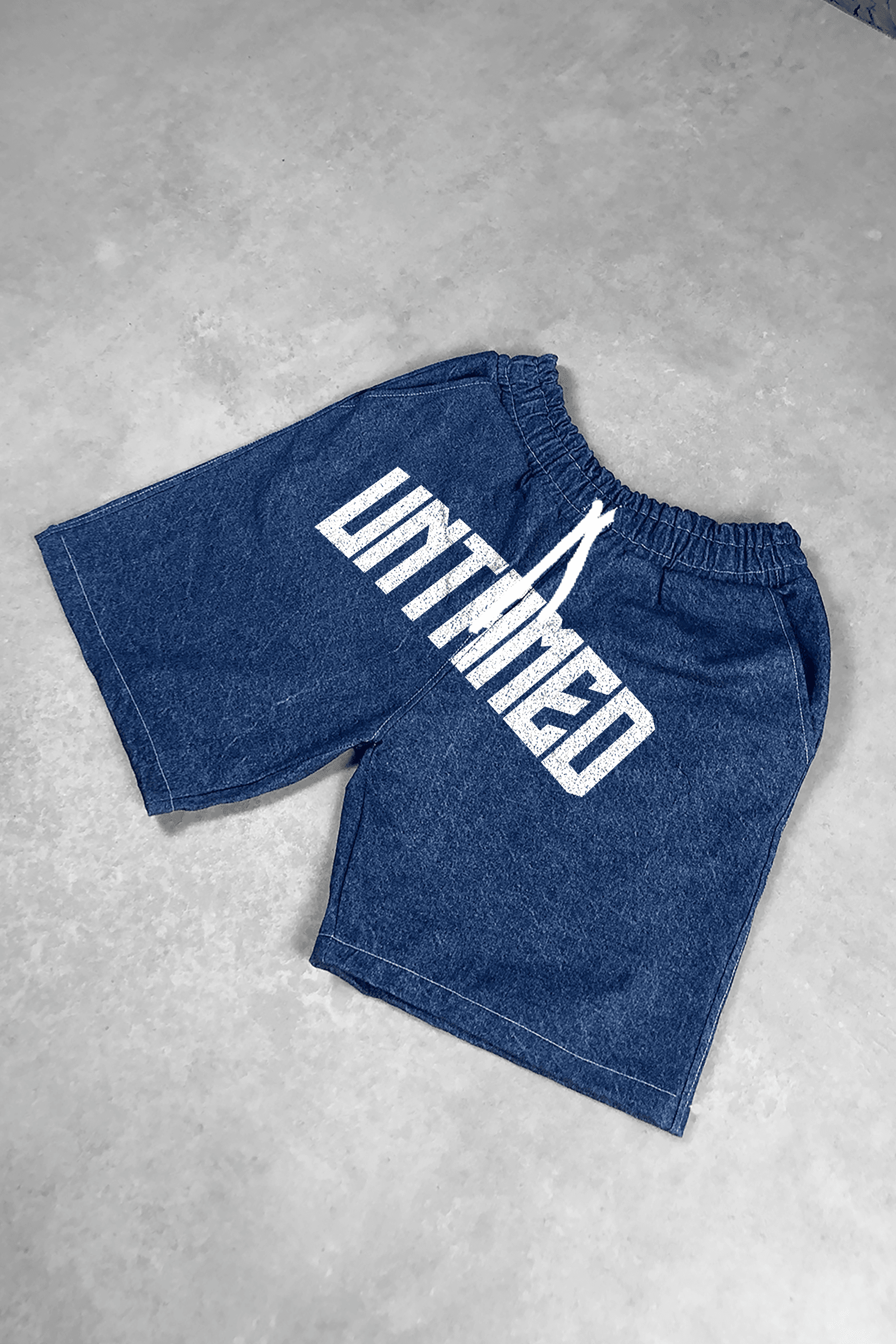 808 UNTAMED WOLF Yıkamalı Oversize Kalın Kot Takım ( Gömlek+Şort )