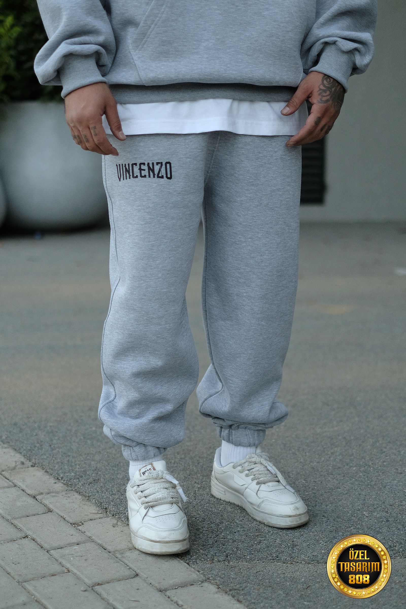 808 Vincenzo Baskılı Özel Tasarım Oversize Jogger