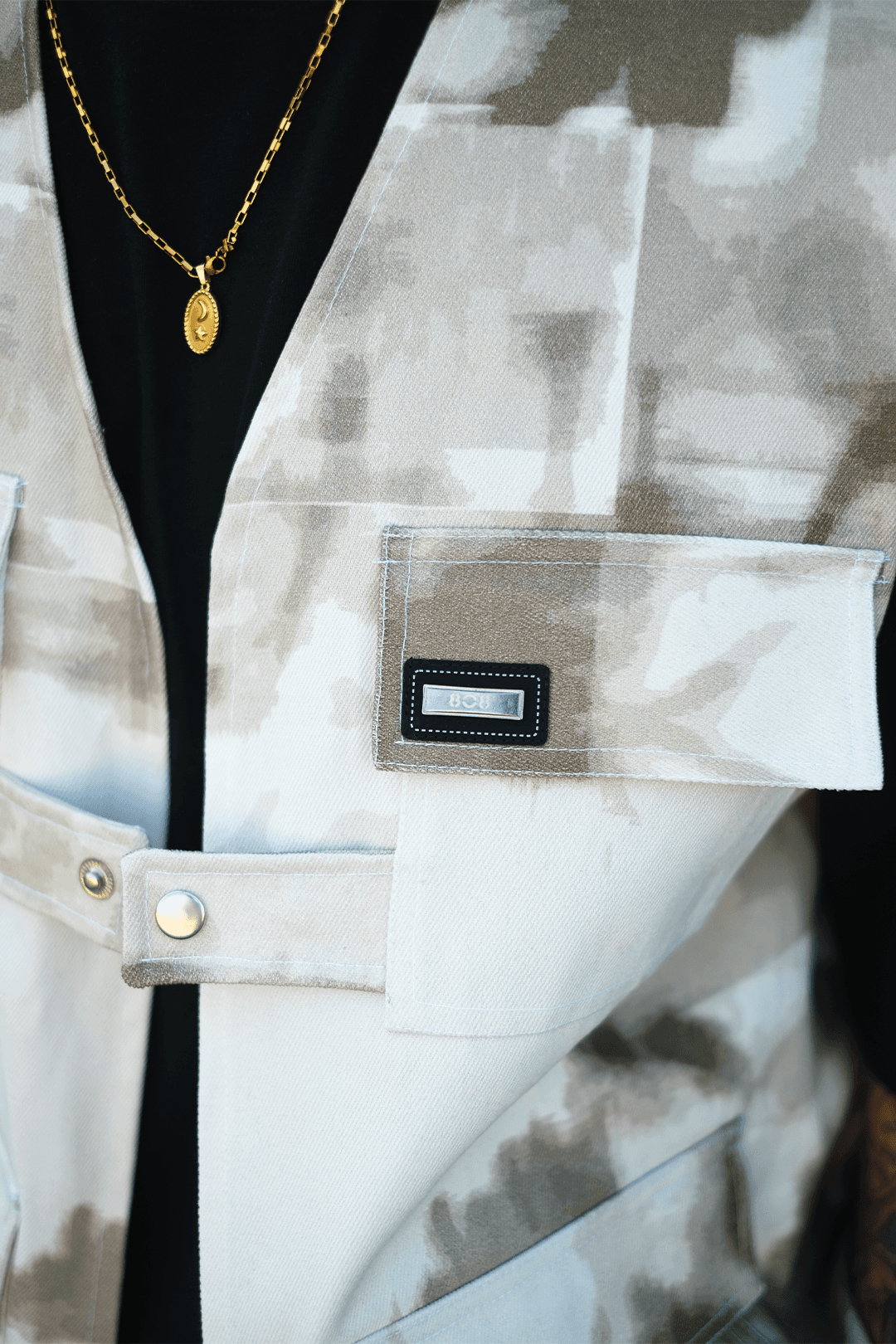 808 Kum Fırtınası Desen Oversize Takım ( Yelek + Şort )