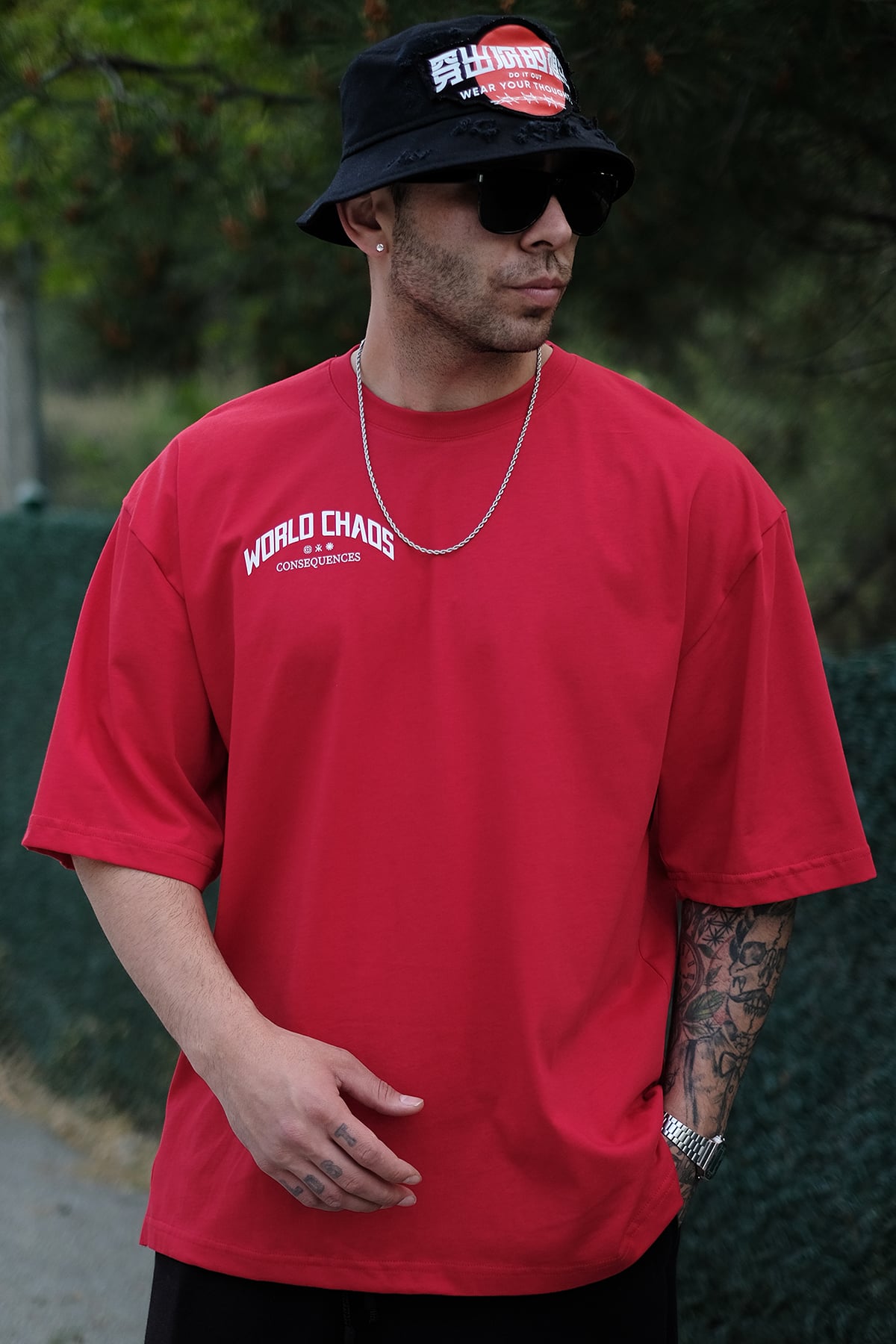 808 World Chaos Oversize Tişört