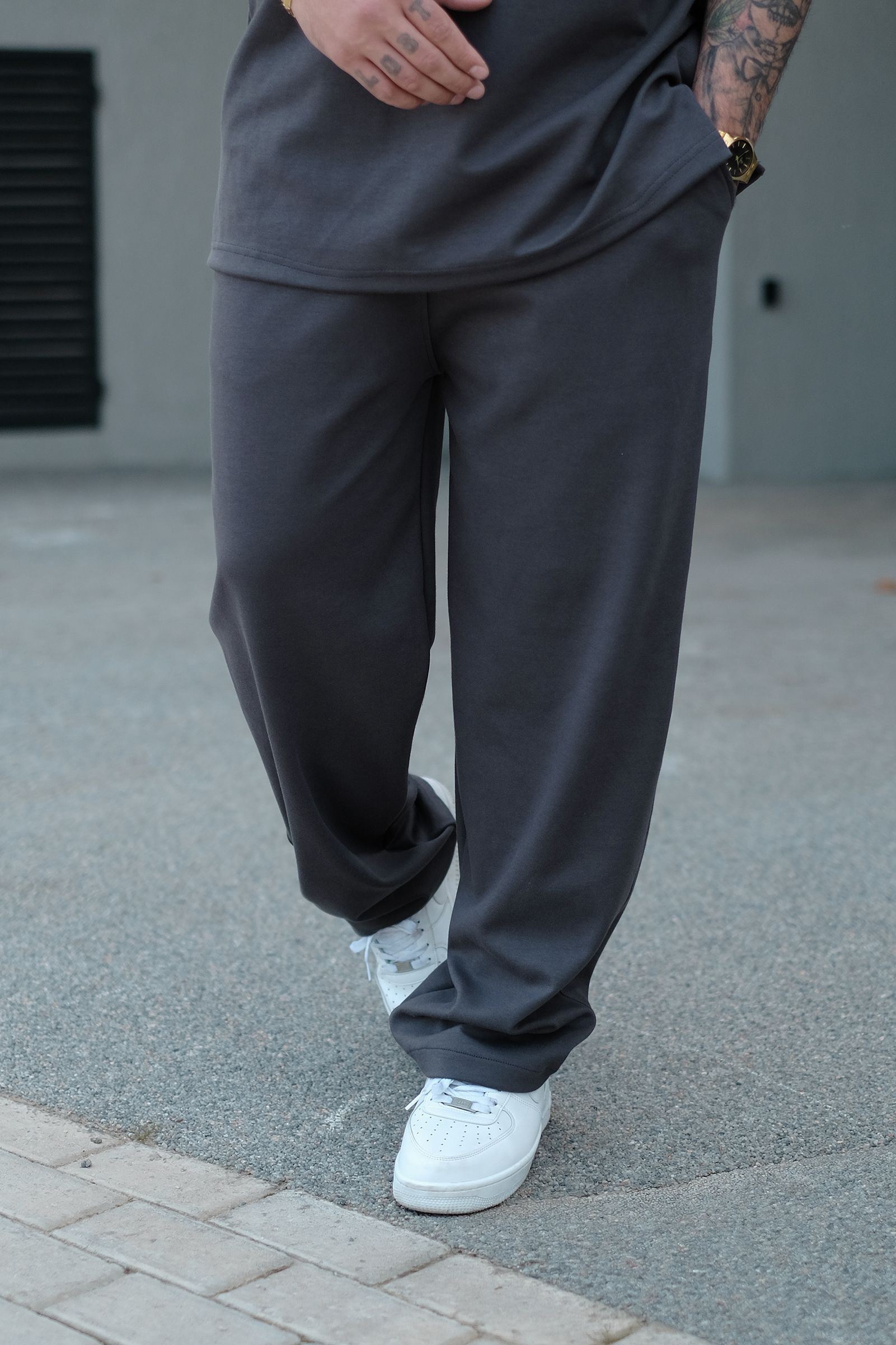 808 Basic Tok Oversize Jogger - Koyu Gri