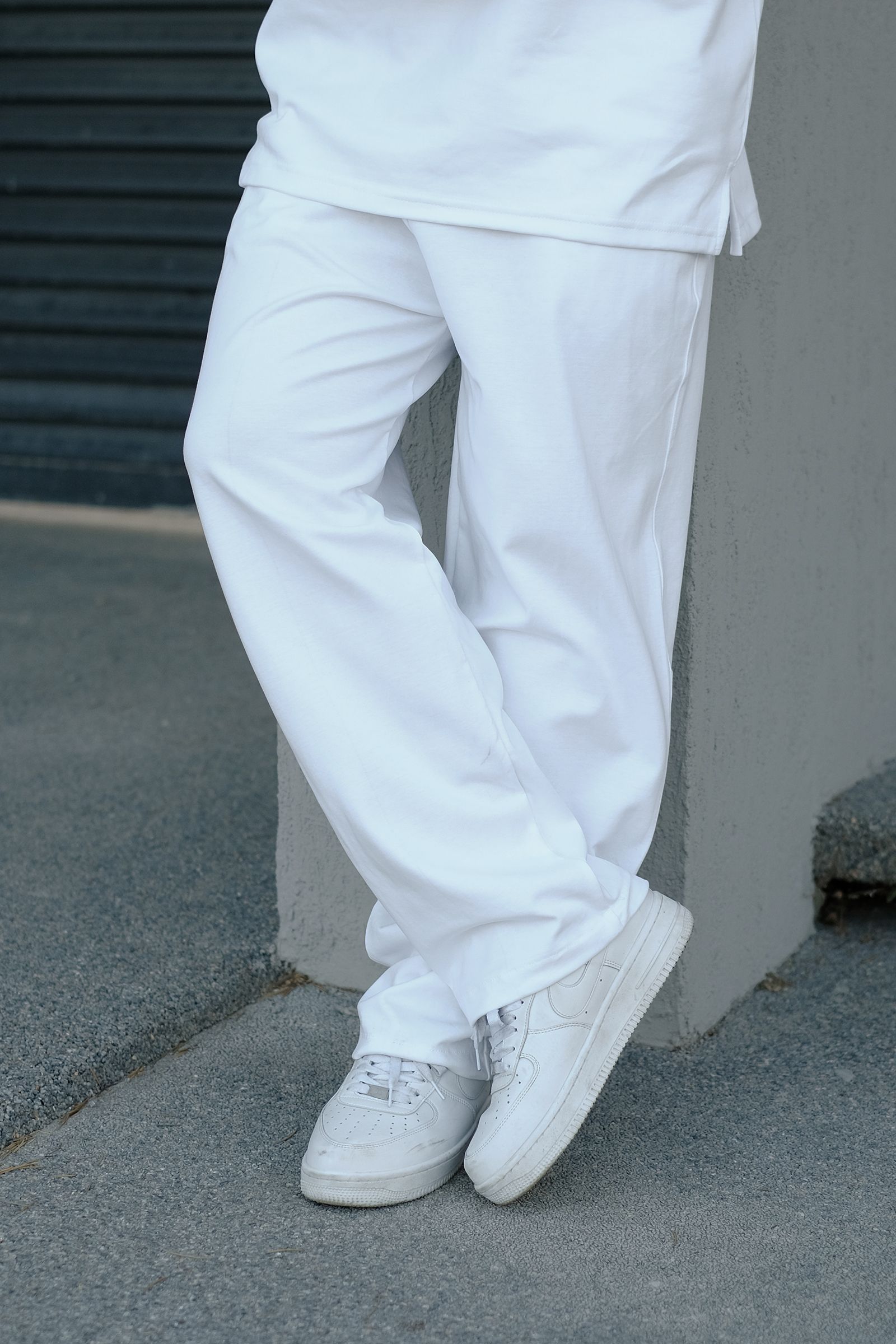 808 Basic Tok Oversize Jogger - Beyaz