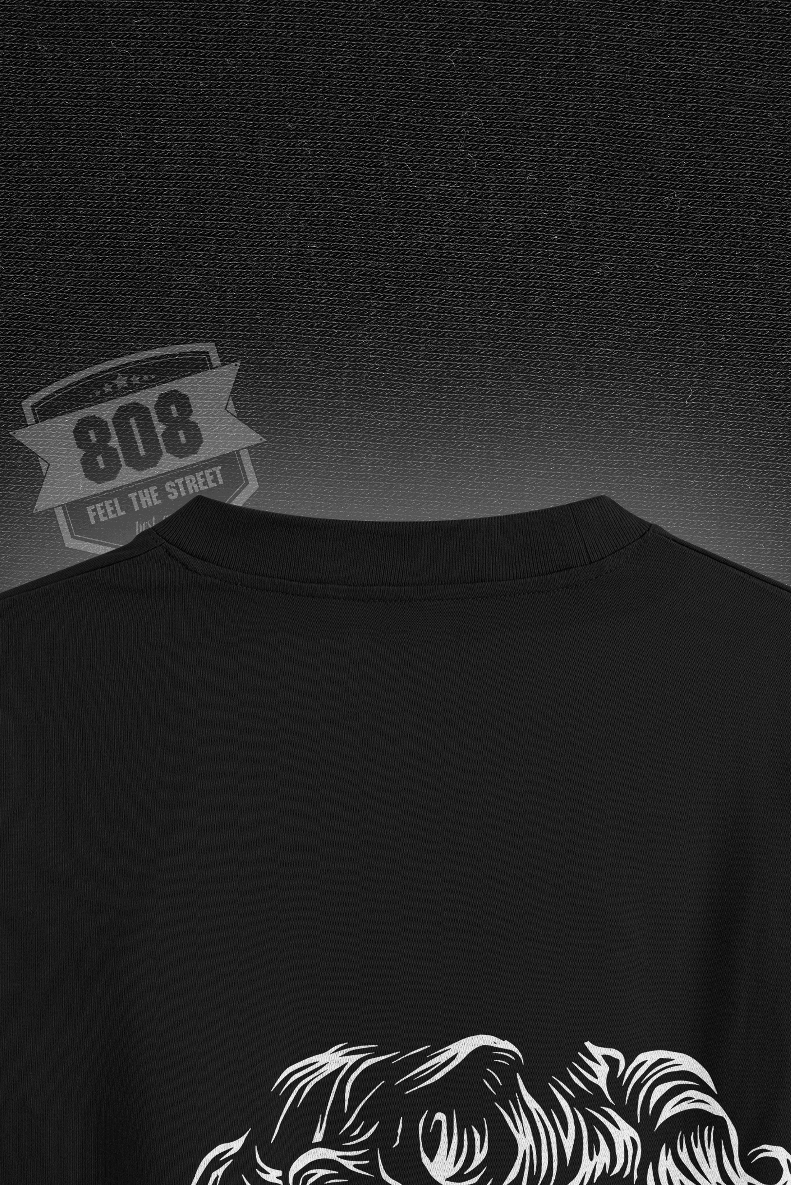 808 " Who's Calling " Baskılı Oversize Tişört